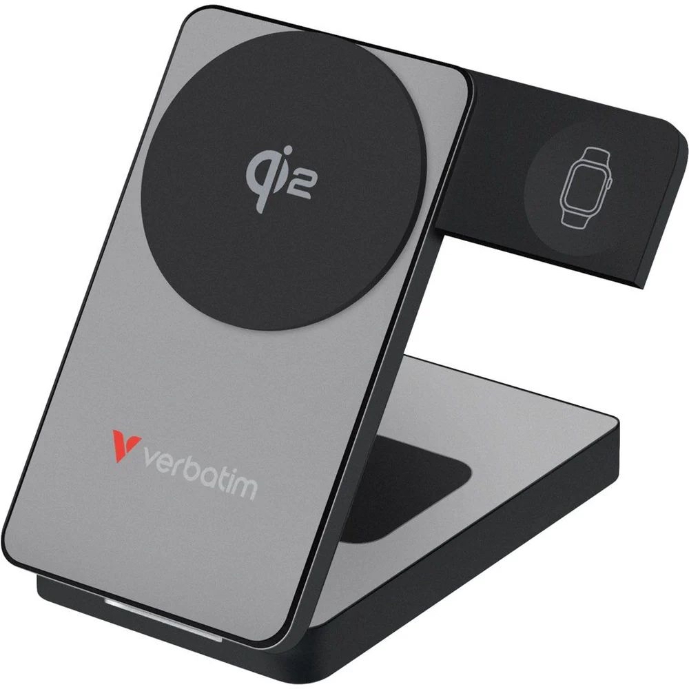 Verbatim Qi2 15W PD 30W 磁吸無線充電行動電源（支援手機、Apple Watch 與耳機）10000mAh CCC 認證