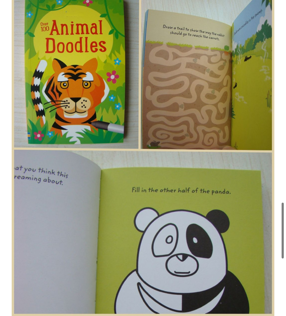 Usborne Christmas Maze Book Doodles book 