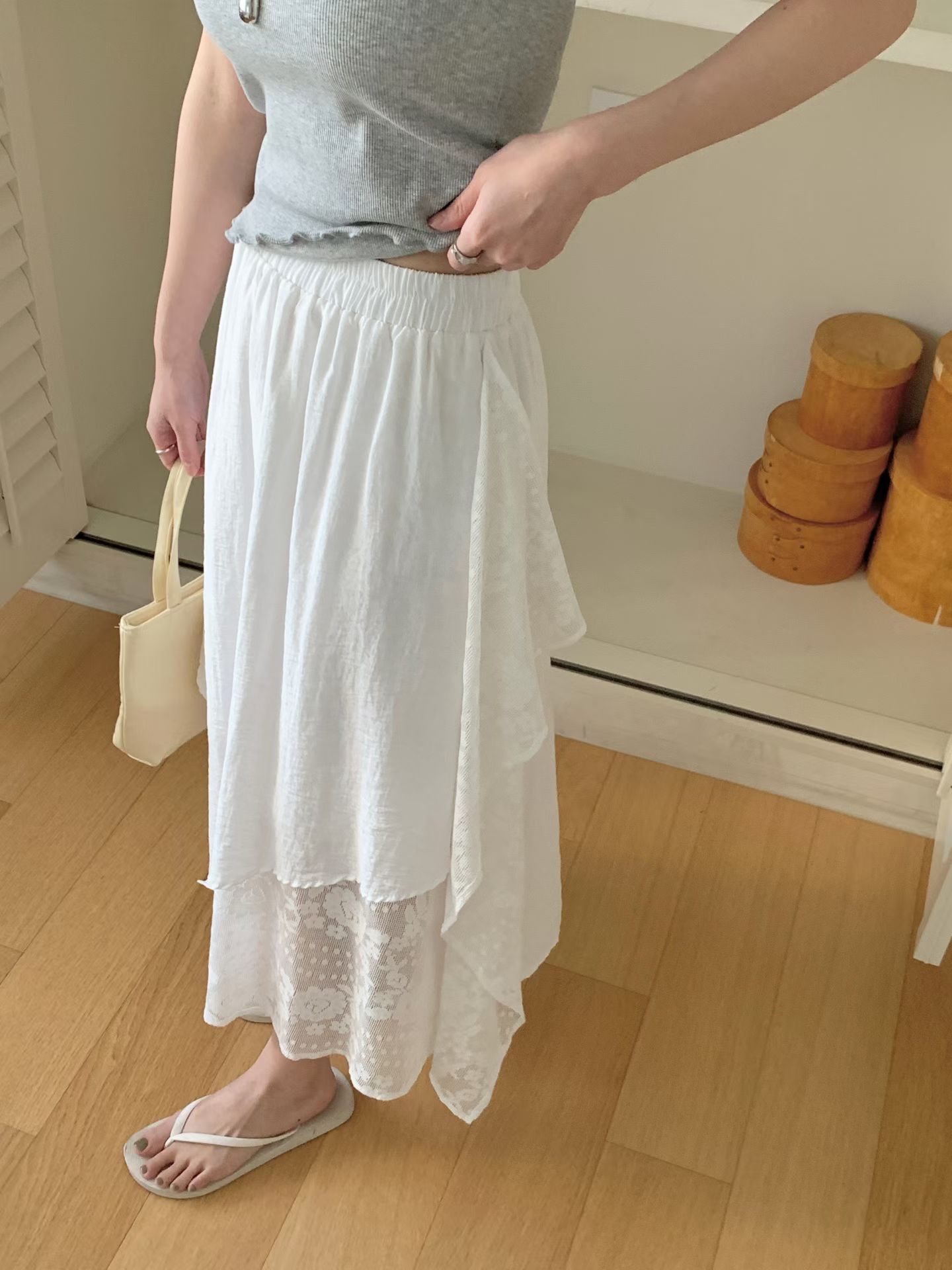 CT30 拼lace 仙氣半截裙