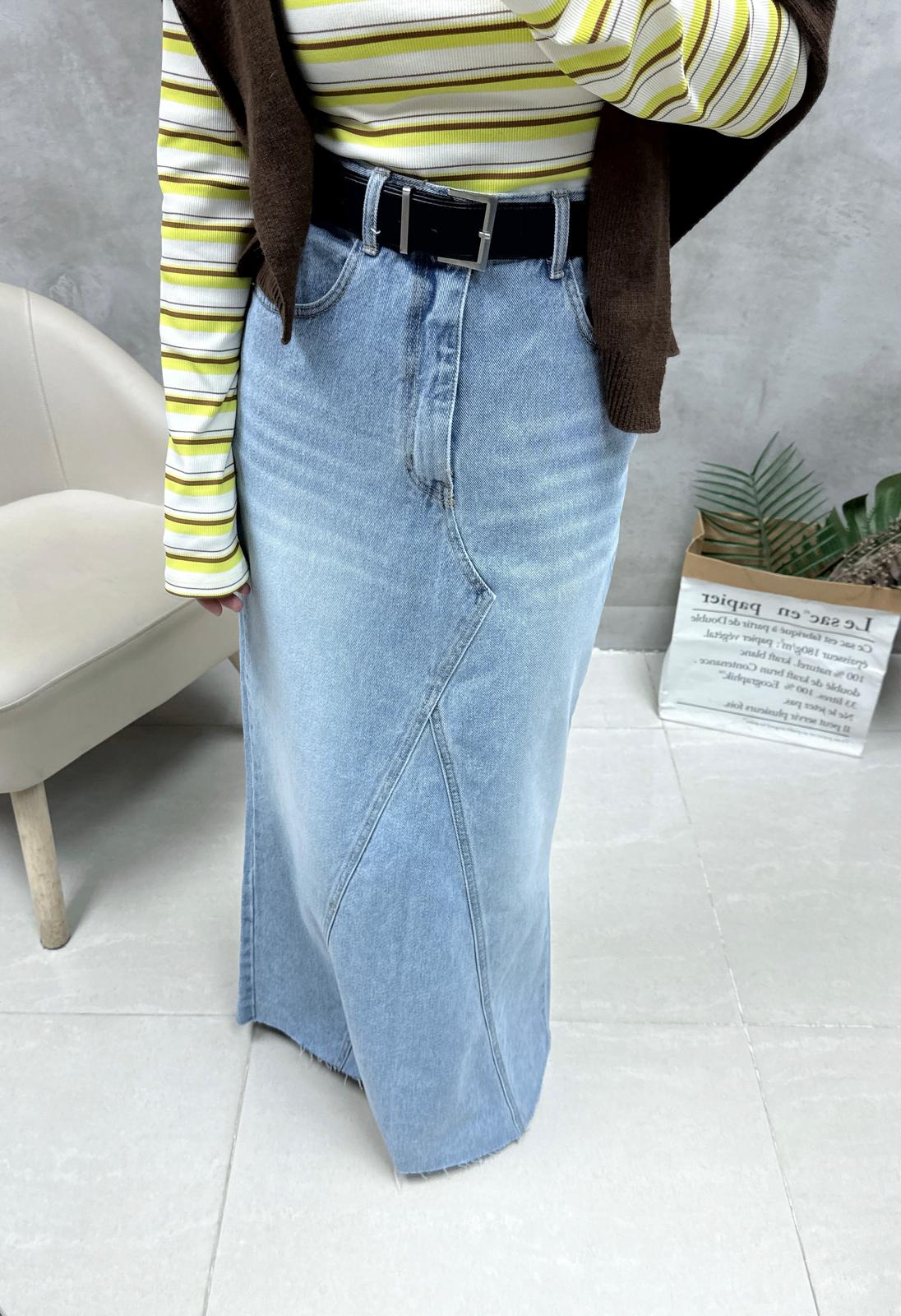 洗水牛仔魚尾裙