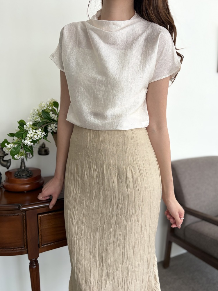 Odette Sheen Top (Ivory)