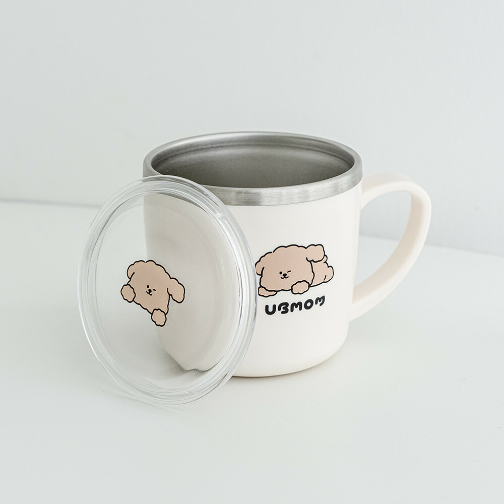 UBMOM 不銹鋼304帶蓋杯-MongMong狗