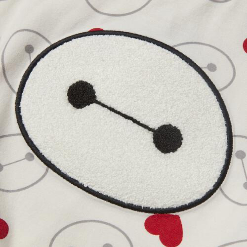 🇯🇵預訂 日本直送🇯🇵Baymax心心滿印毛毛刺繡貼花短袖包屁衣