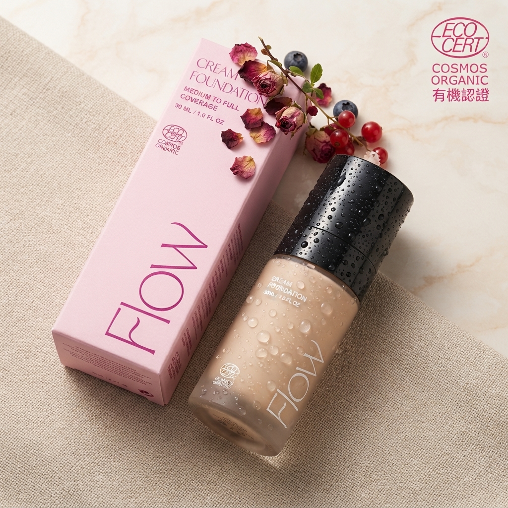 FLOW COSMETICS 有機柔霧修護粉底 (中至高遮瑕度) 30ML