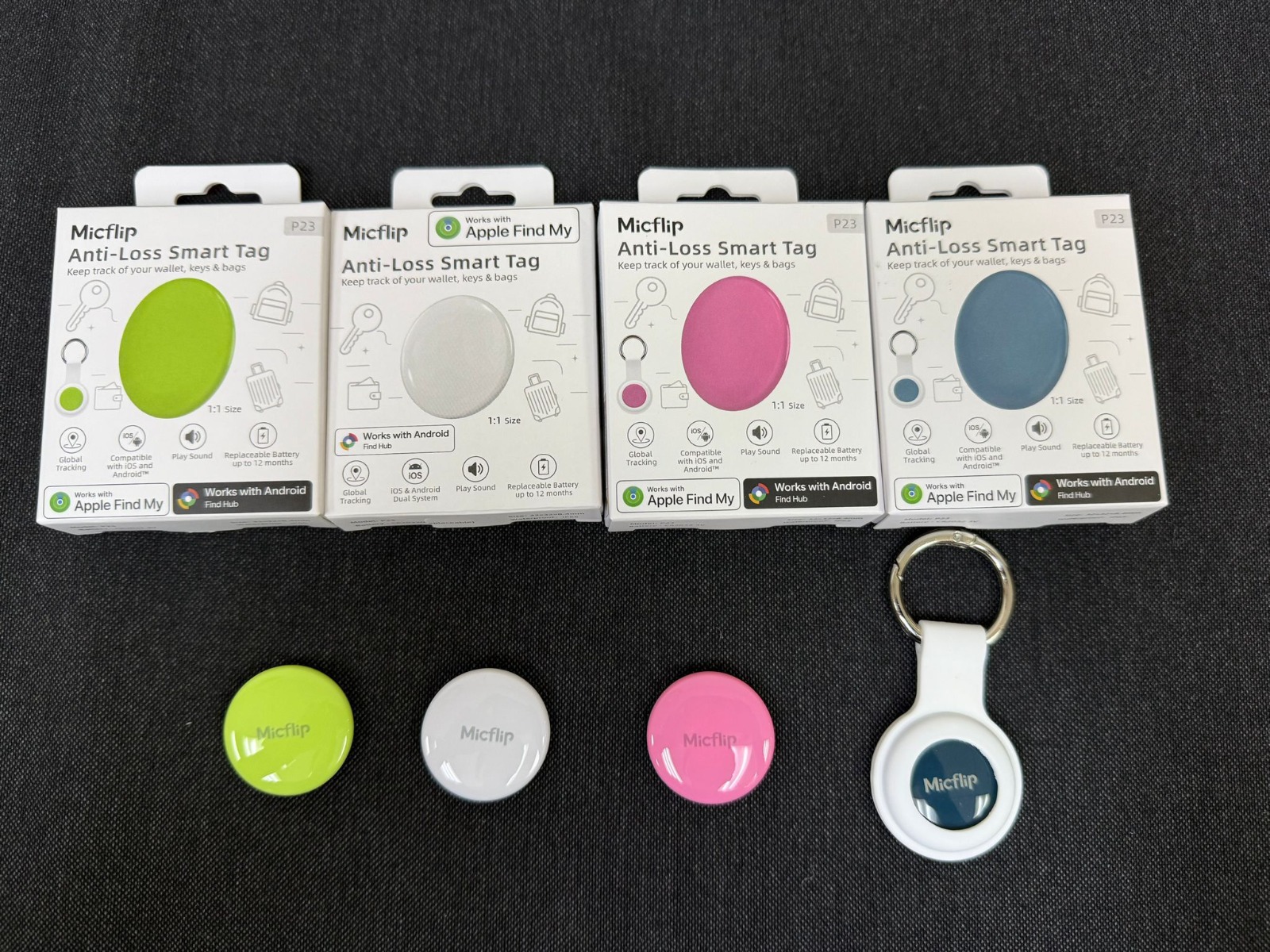 $74個。2個起$64個。Micflip Anti-Loss Smart Tag P23