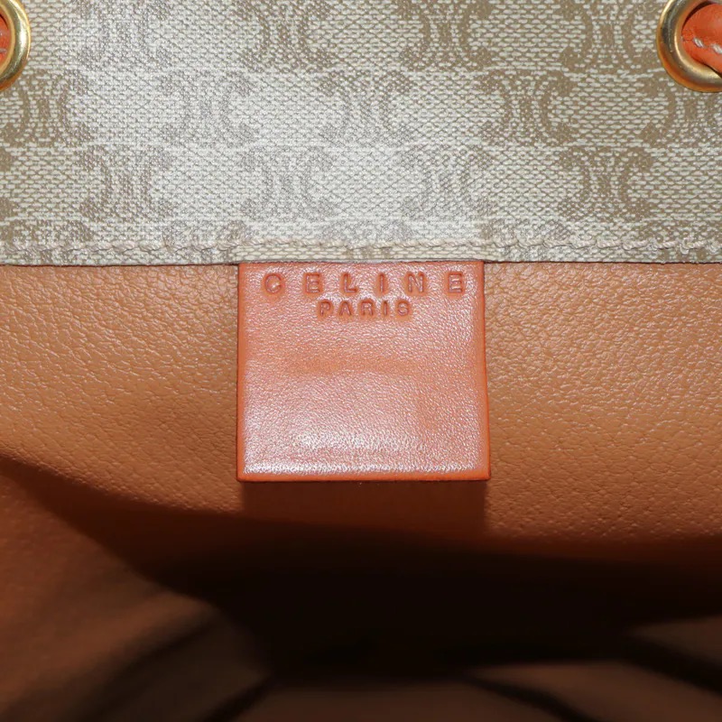 Celine Beige Macadam Front Pocket Backpack