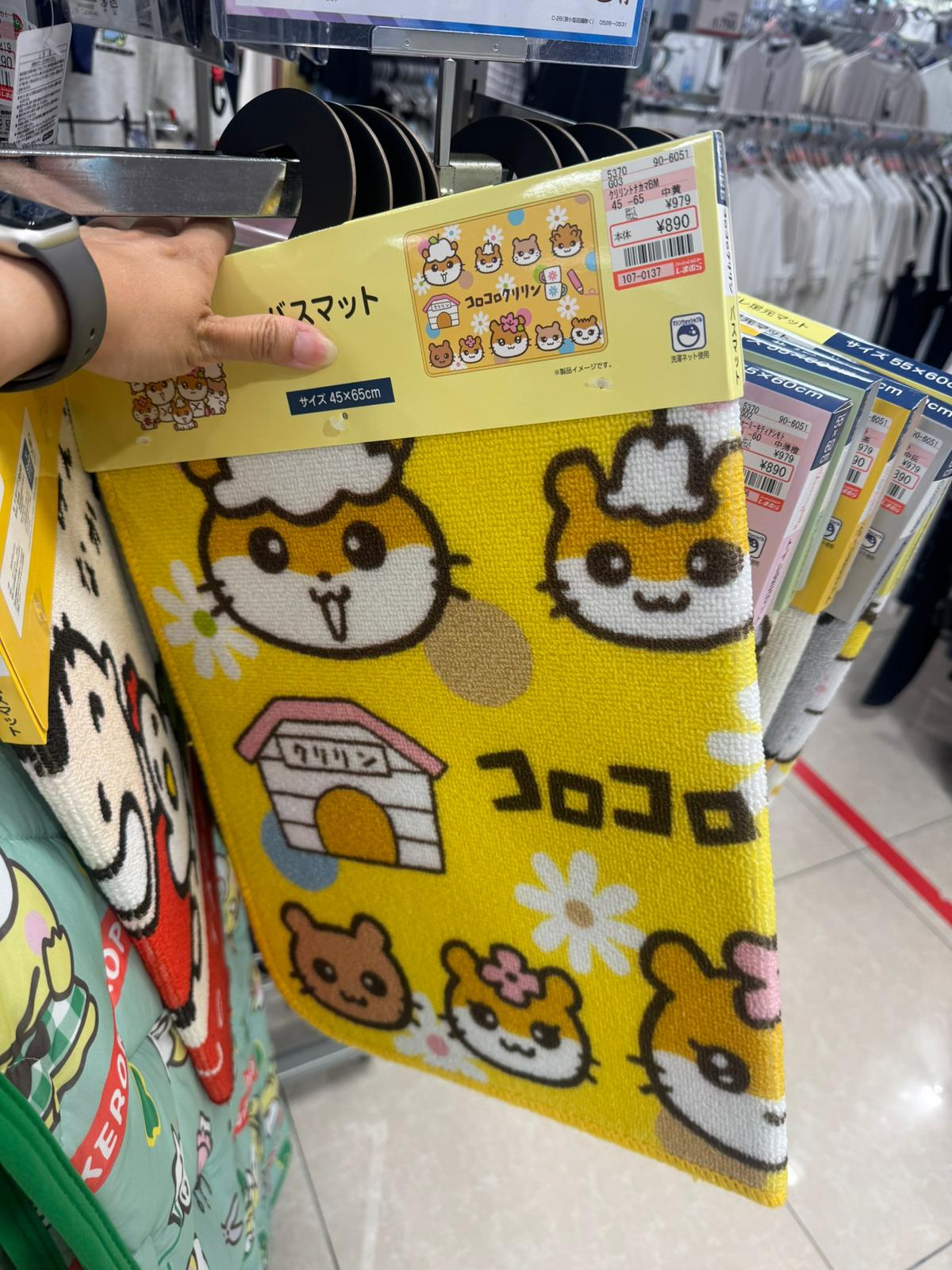 連線商品需補運費 Corocorokuririn 浴室防滑墊 45x65cm