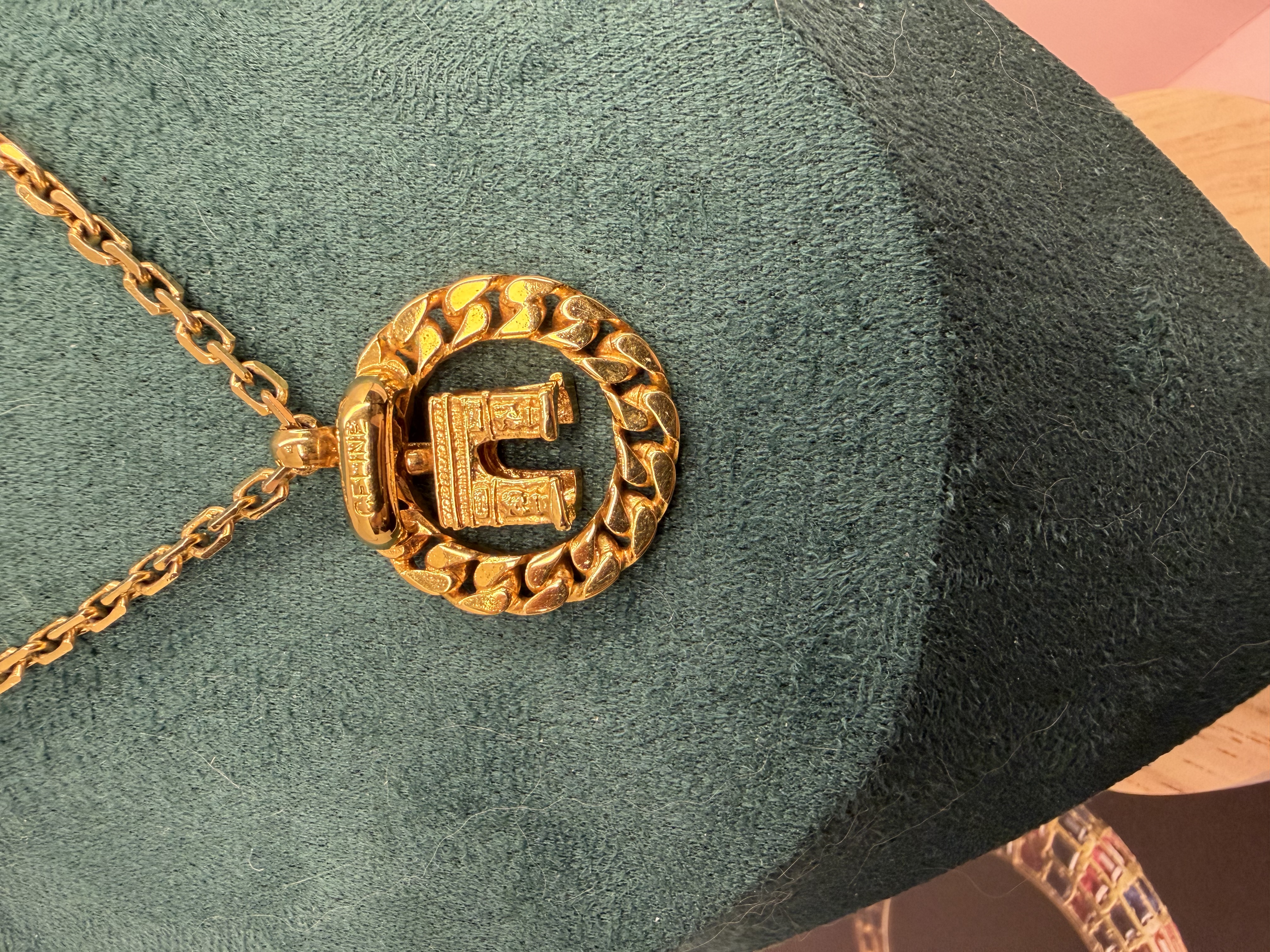 Vintage celine art de triomphe necklace