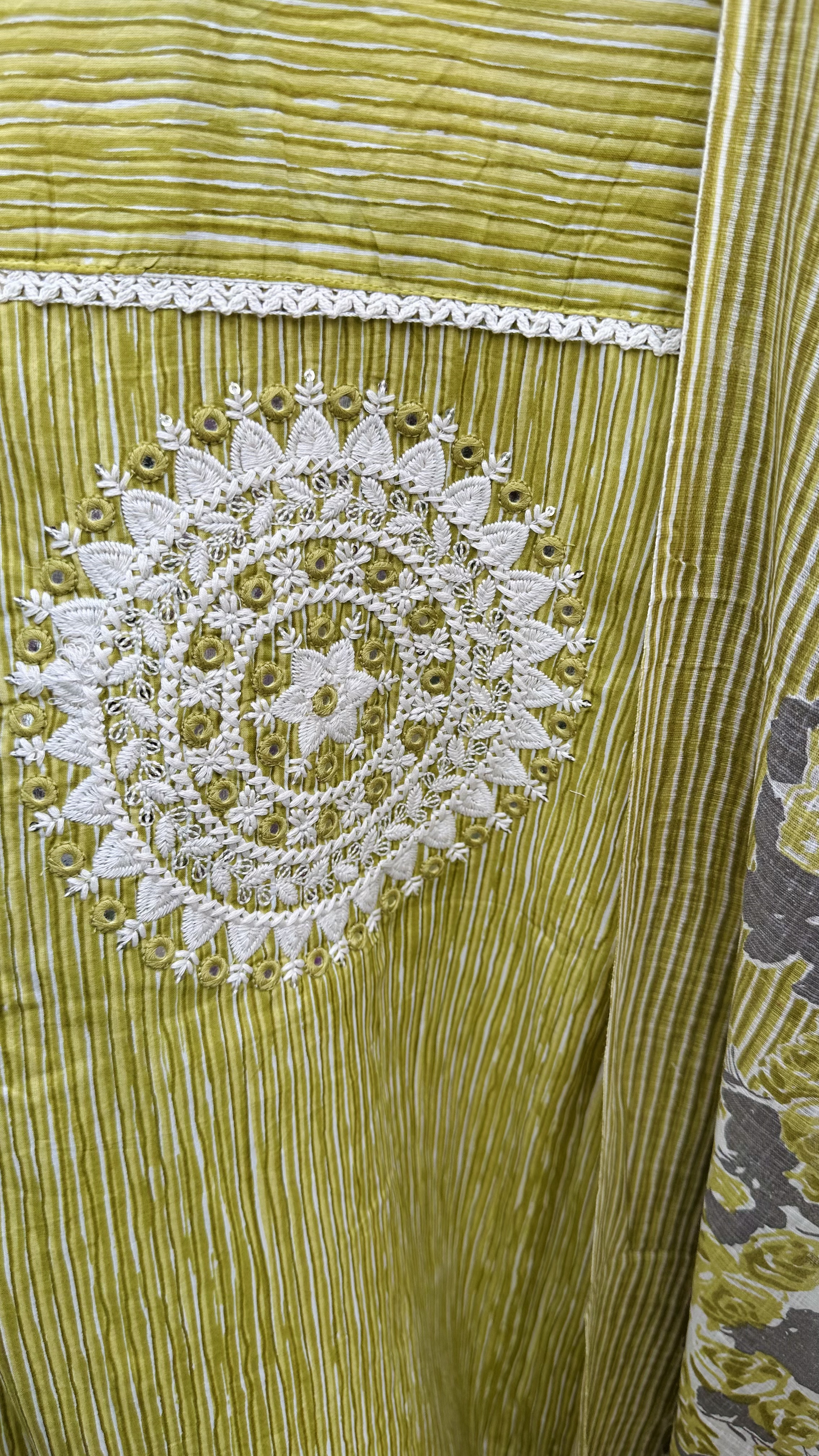 Light Green Embroidered Kurta Set