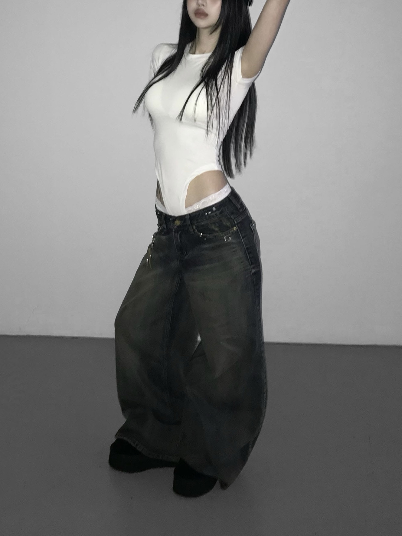 Slim Fit Crew Neck Bodysuit