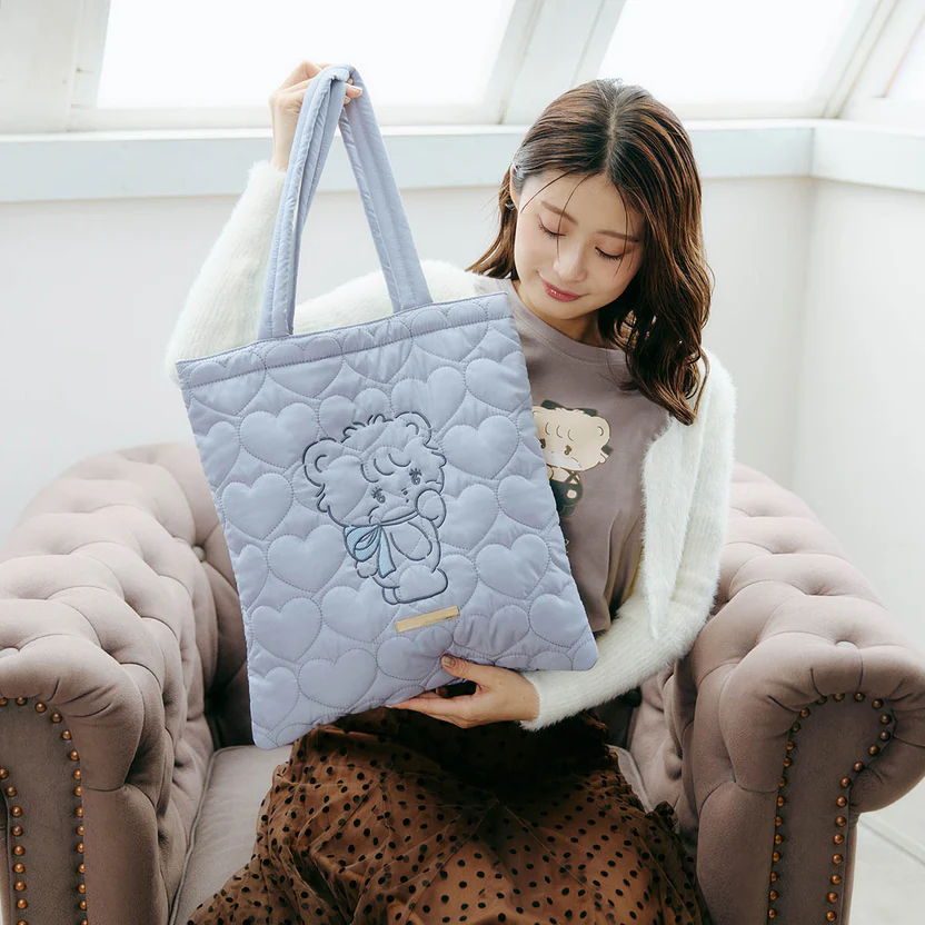 🎀【預訂】 Lil ala mode 心形壓花手提袋 Latte