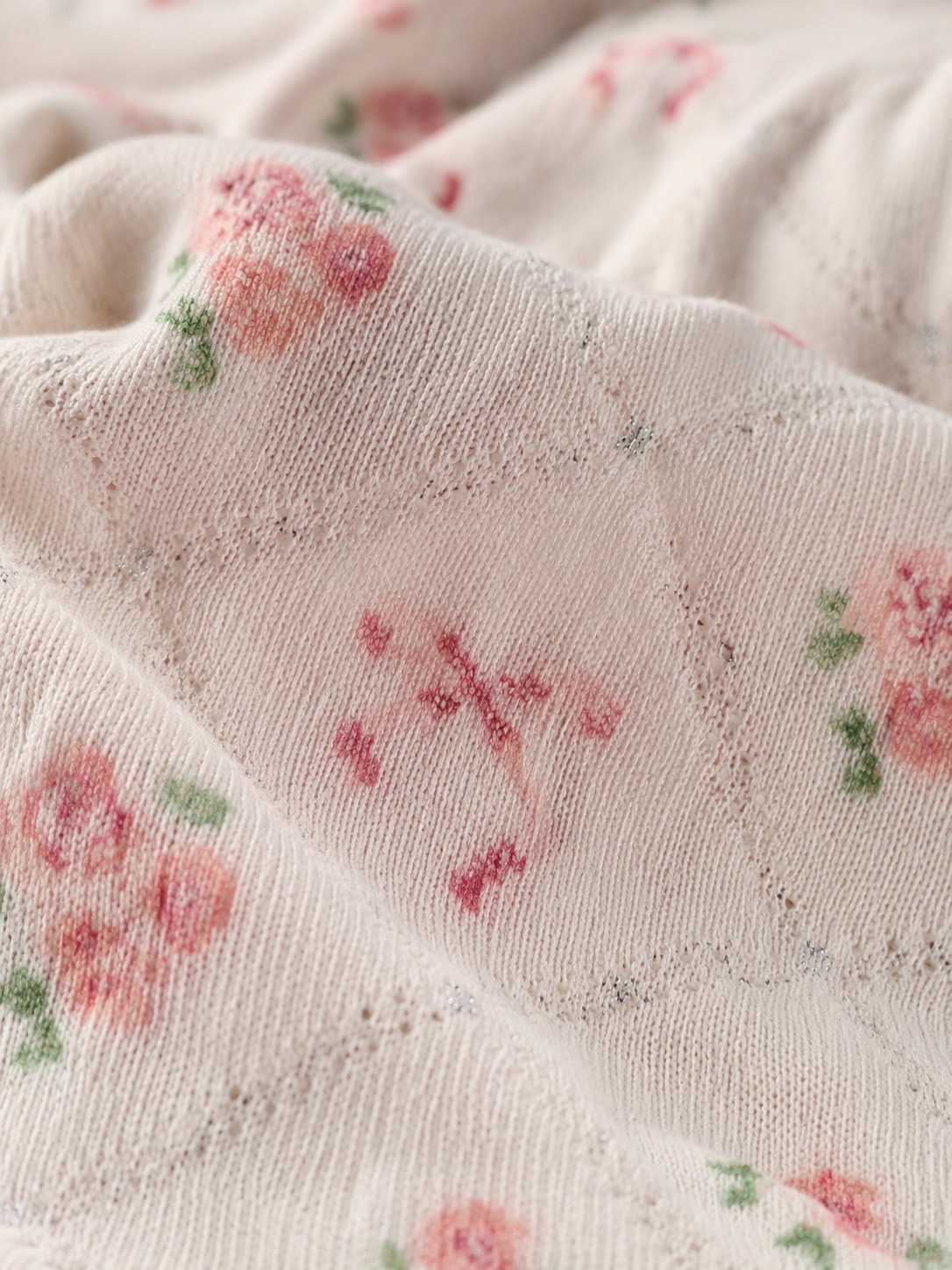 Korean Rose Floral Lace See-Through High Crew Socks