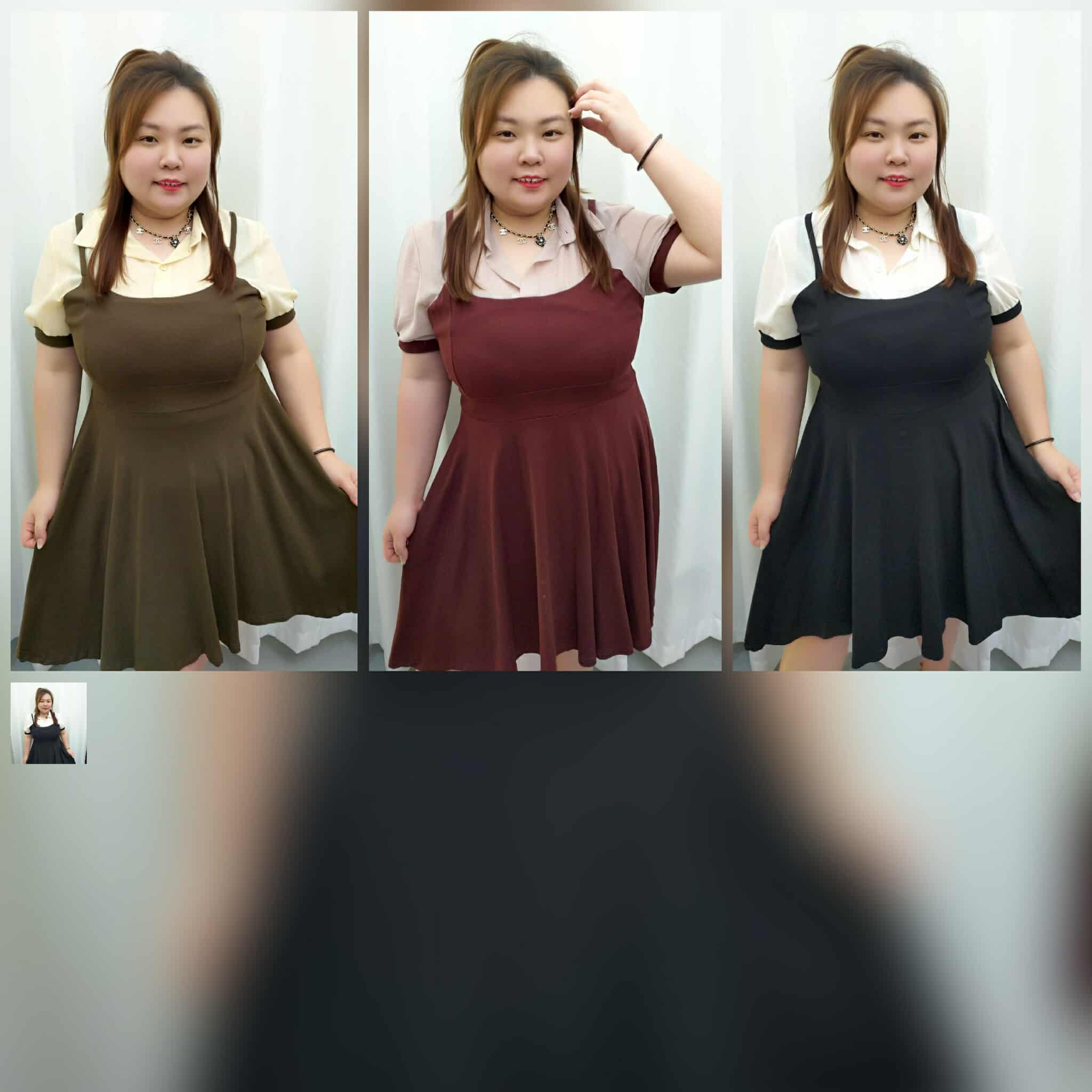 TW#8721 假两件淑女设计连衣裙