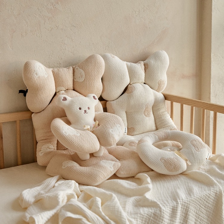 25F/W🍁DTD熊仔滿滿愛意系列-嬰兒推車坐墊連頸枕