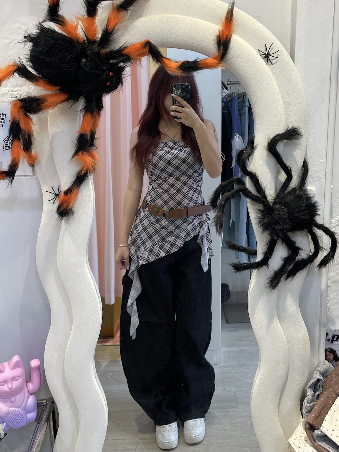 韓國抹胸格仔不規則