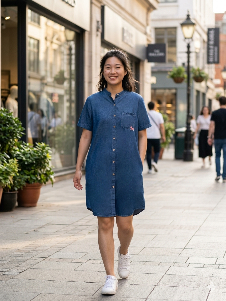 Denim Silk Dress