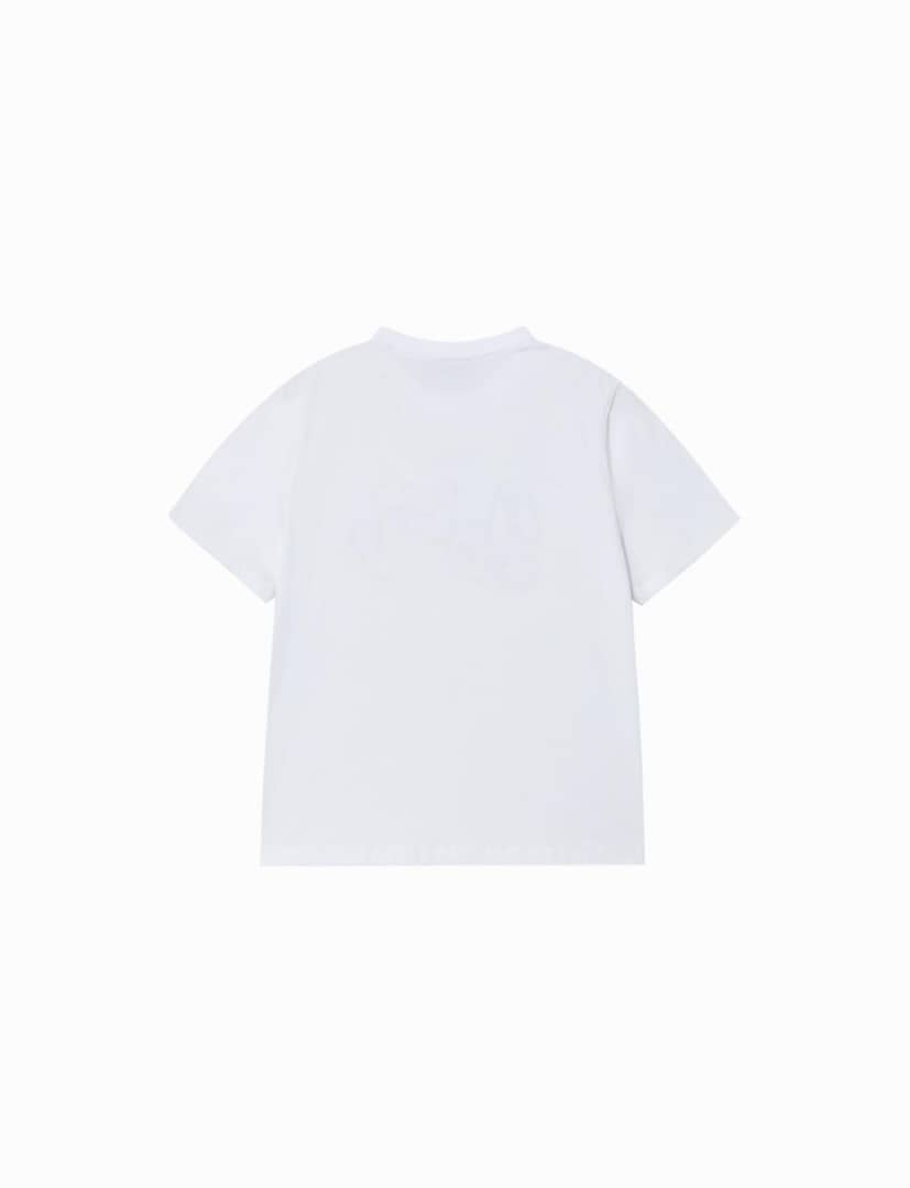 AD74 ADLV: Woman ADLV Applique Logo Short Sleeve T-Shirt- WHITE (2026)