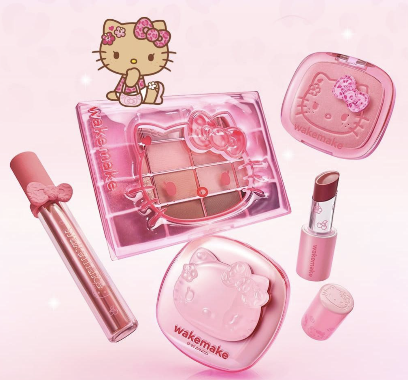 韓國 WAKEMAKE x Sanrio Hello Kitty 柔霧百搭眼影盤｜Soft Blurring Eye Palette