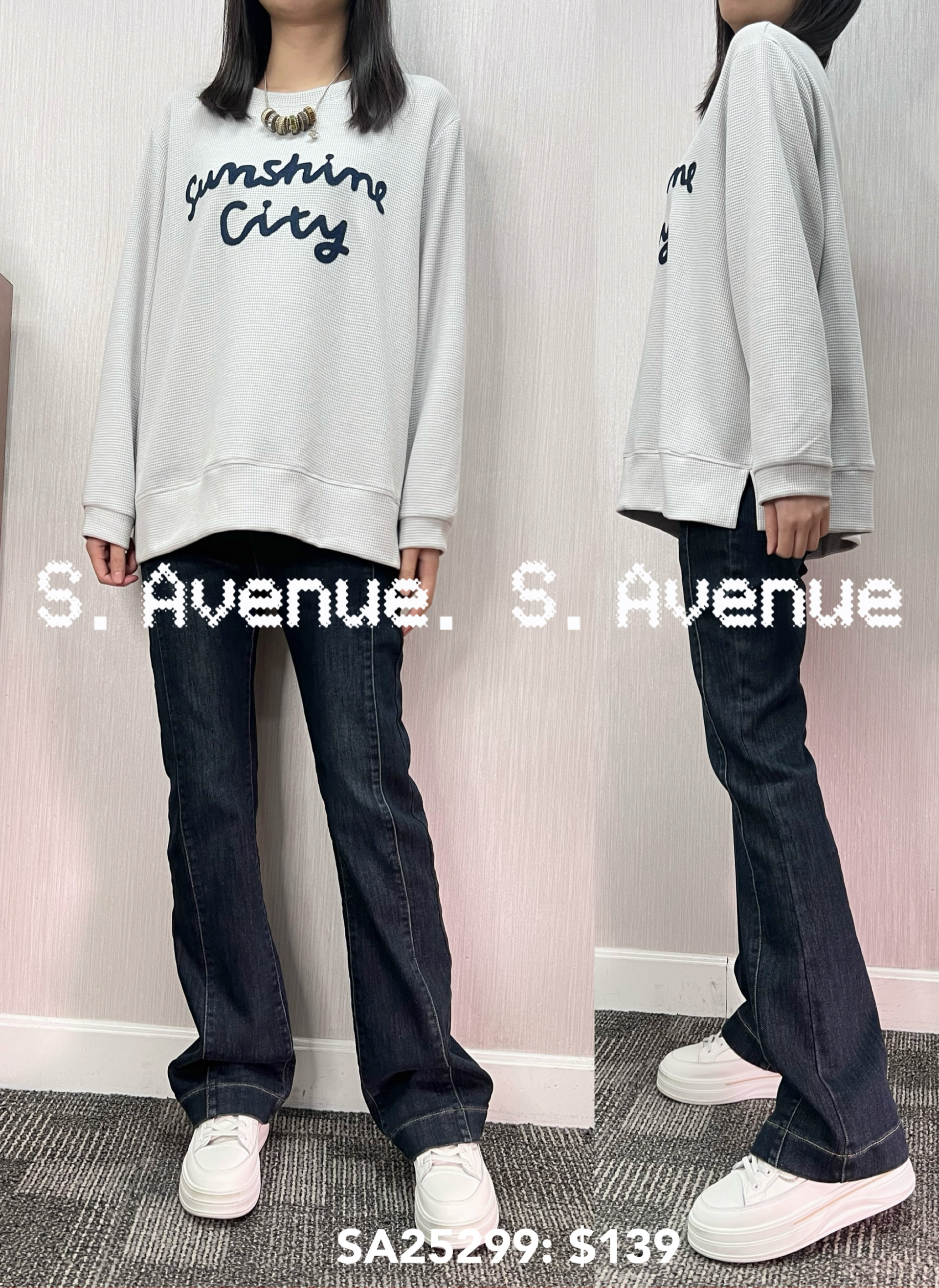 SA25299: 長袖英文字tee