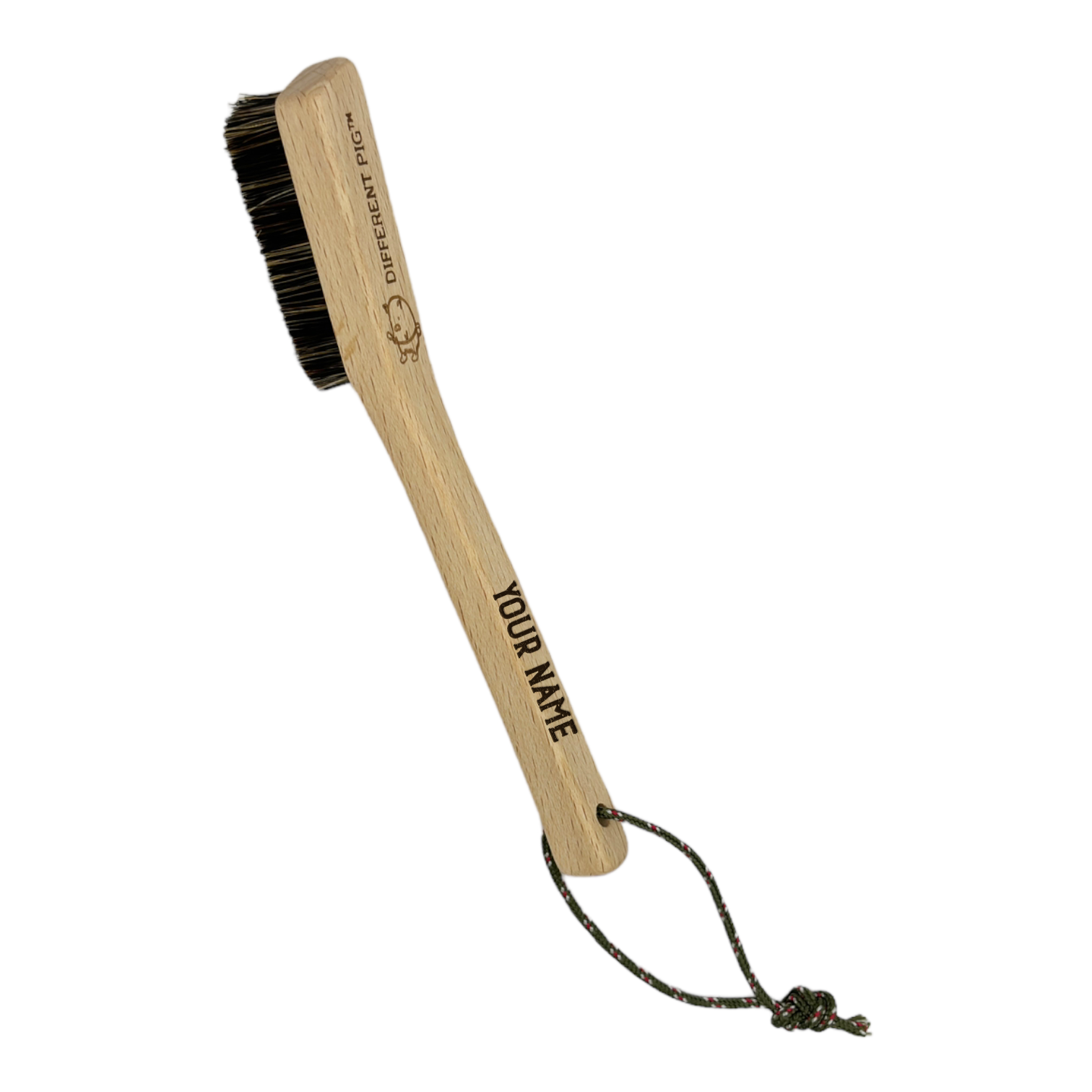 【來字刻名】𝗗𝗜𝗙𝗙𝗘𝗥𝗘𝗡𝗧 𝗣𝗜𝗚™ Piglet brush with name carving 刻名小豬掃連掛繩
