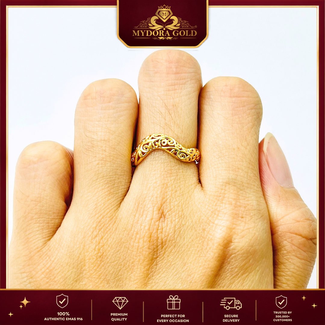 MYDORA Cincin Wave Corak Jawa (5G) l EMAS 916/22K