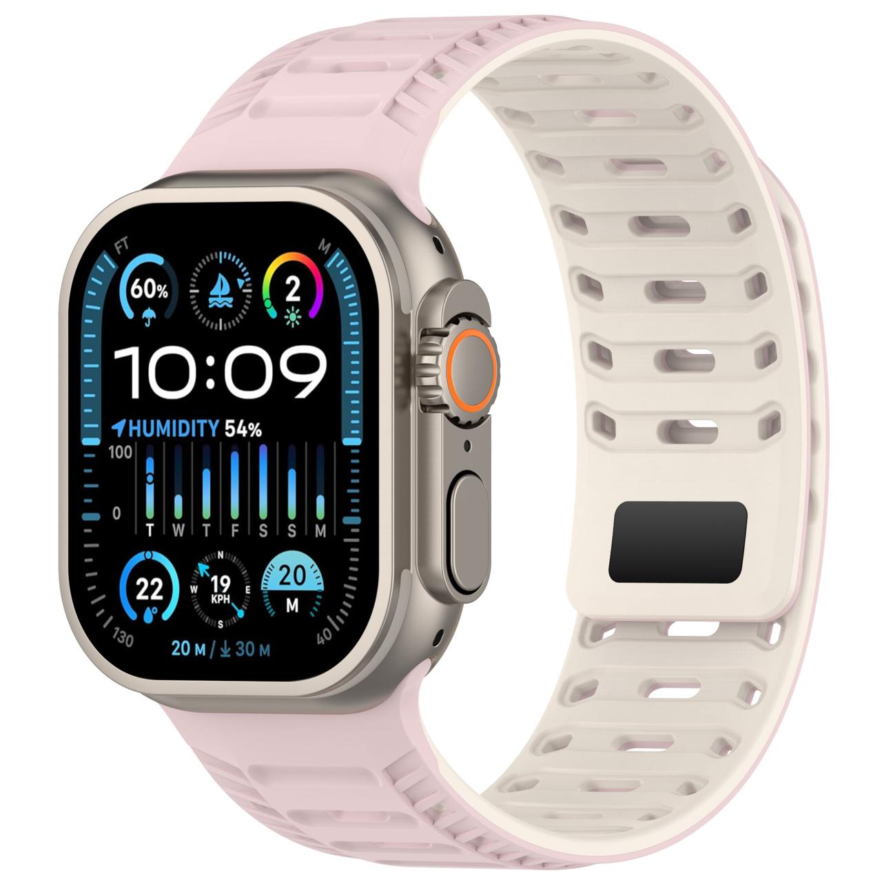 智能手錶帶 穿山盔甲磁吸矽膠