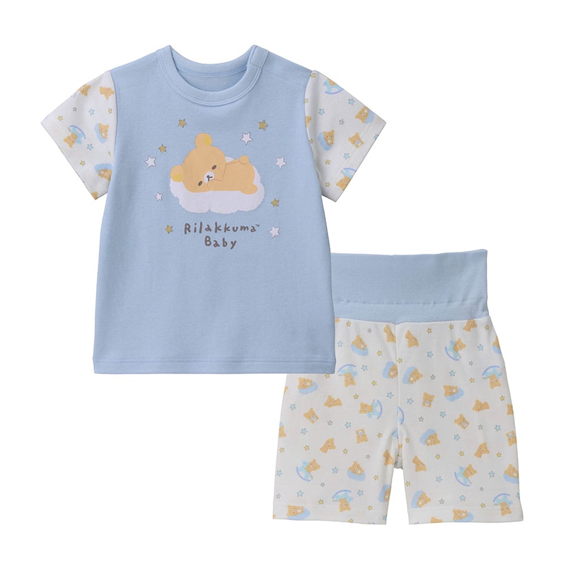 🇯🇵預訂 日本直送🇯🇵Rilakkuma Baby鬆弛熊系列兩色人物印花包腹短袖家居服上下套裝
