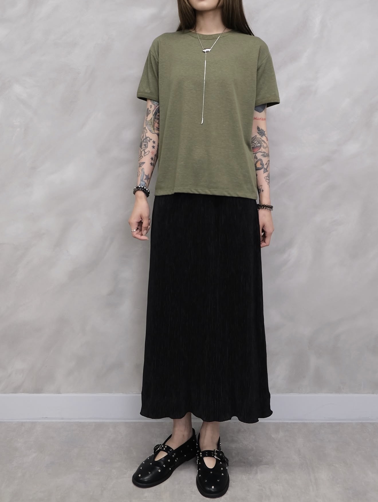 Linen basic tee #top139