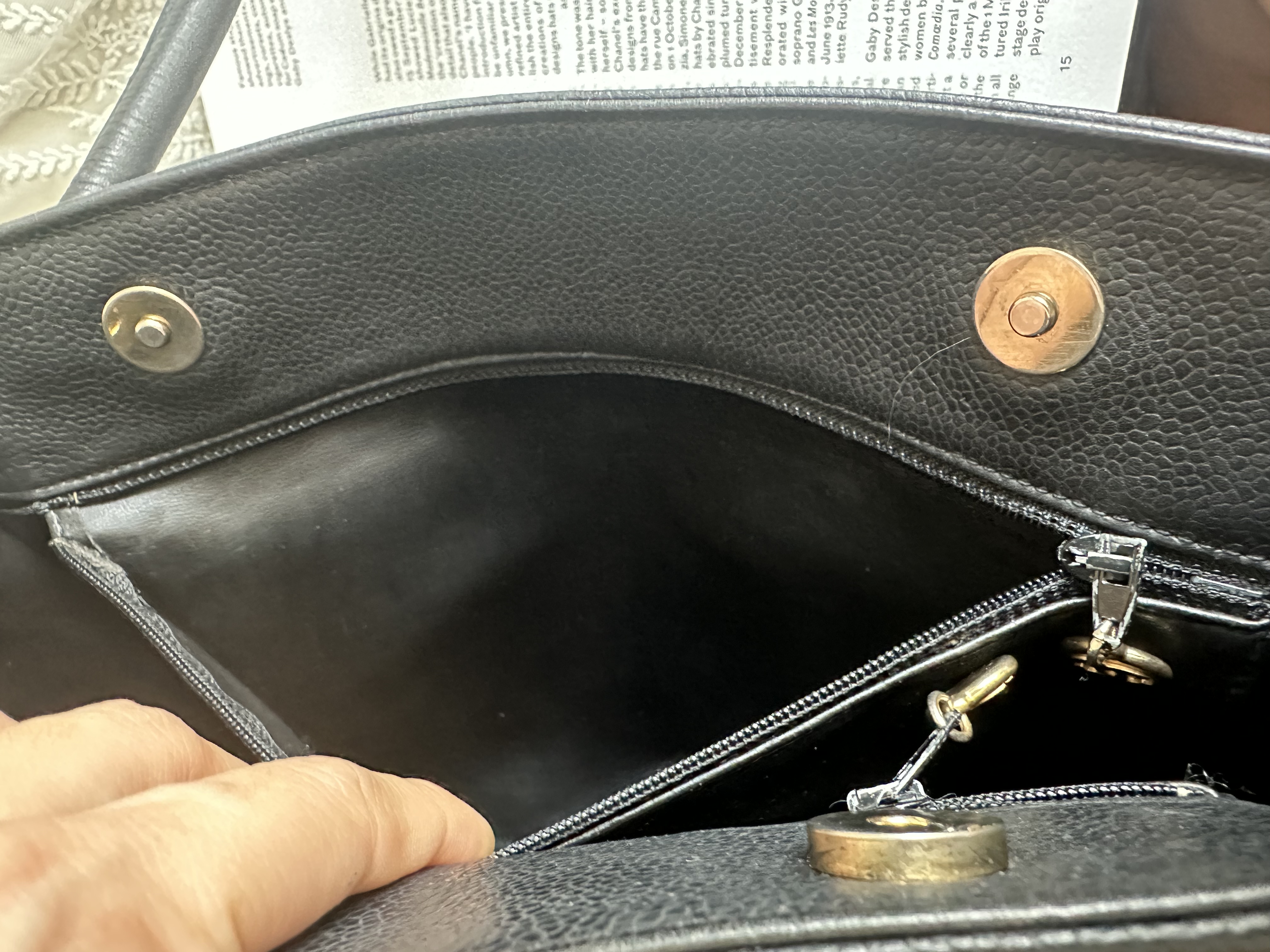 vintage chanel black caviar shoulder bag /tote bag 