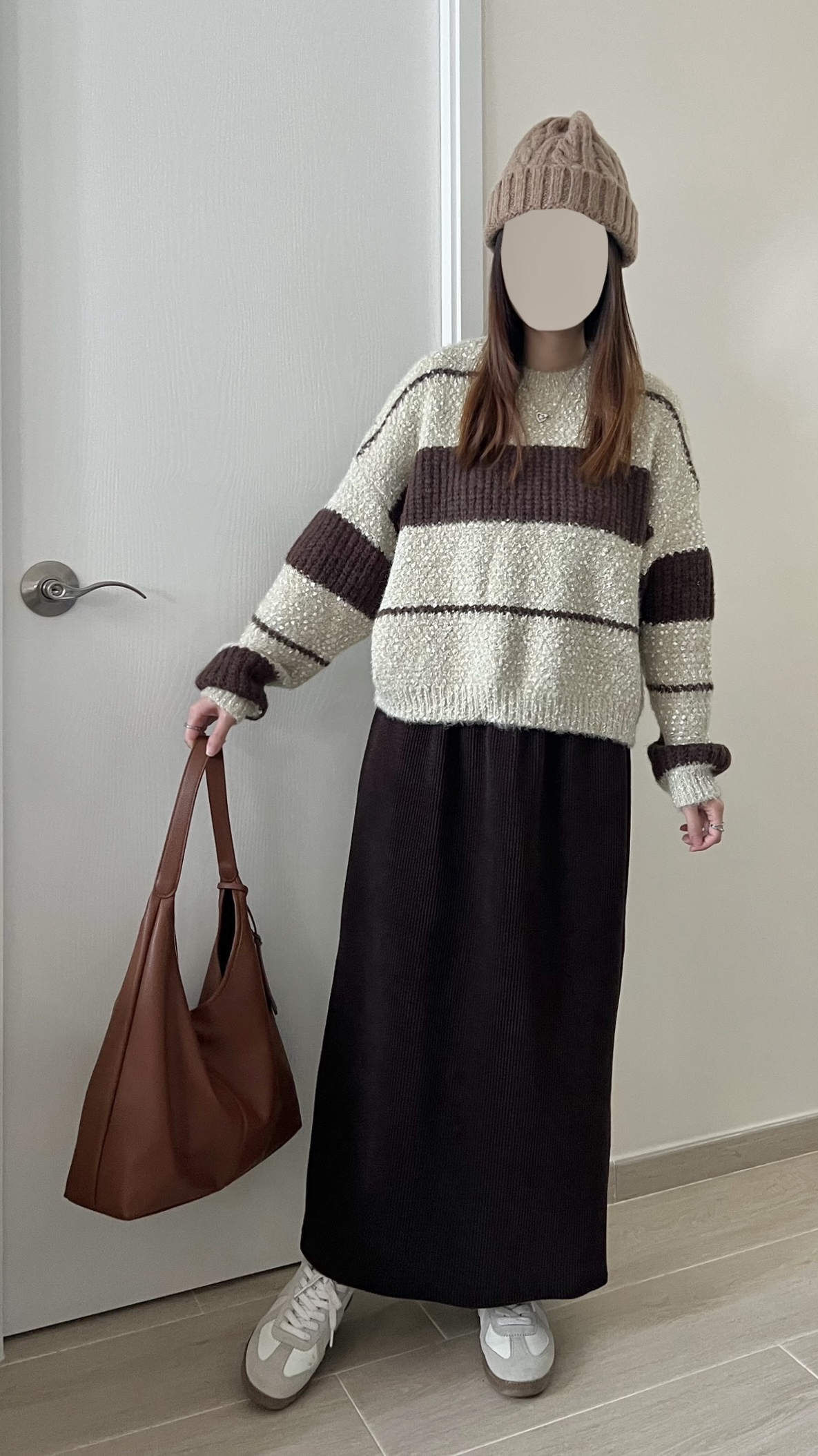 厚實直筒長裙 免熨