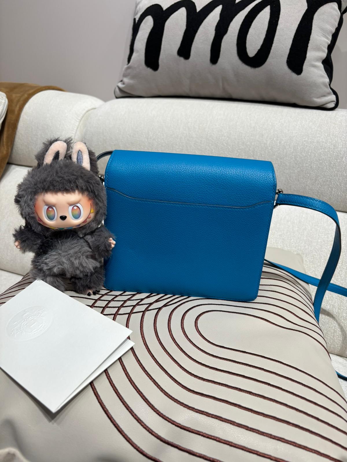 Hermes mini roulis,blue frida,STAMP Z 100%Authentic,98%new ✅收據✅dust bag✅box