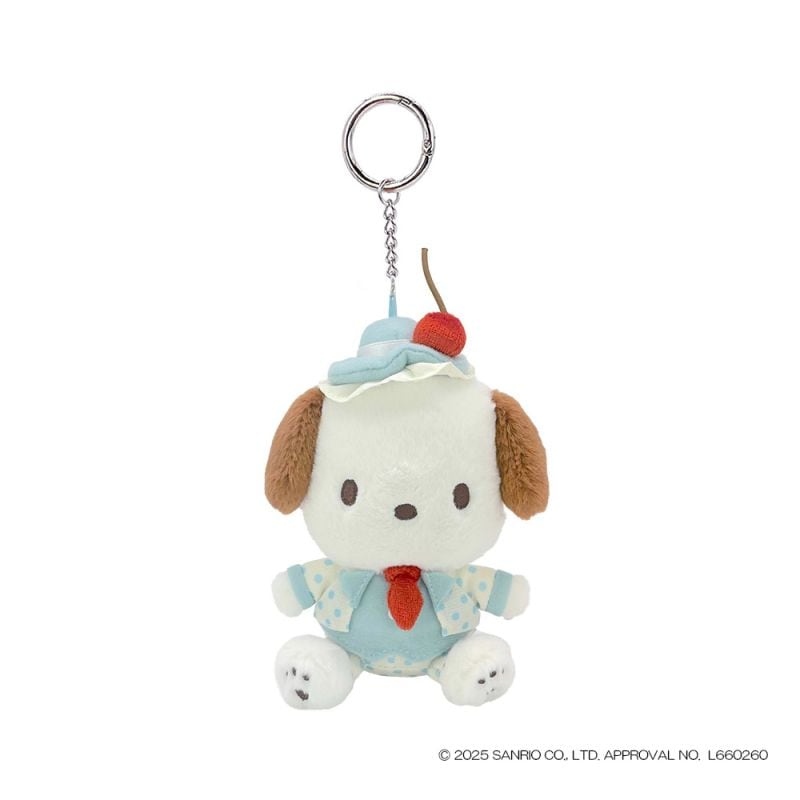 🌸 【預訂】Pochacco 公仔掛飾 - Sky Blue Cherry Cake
