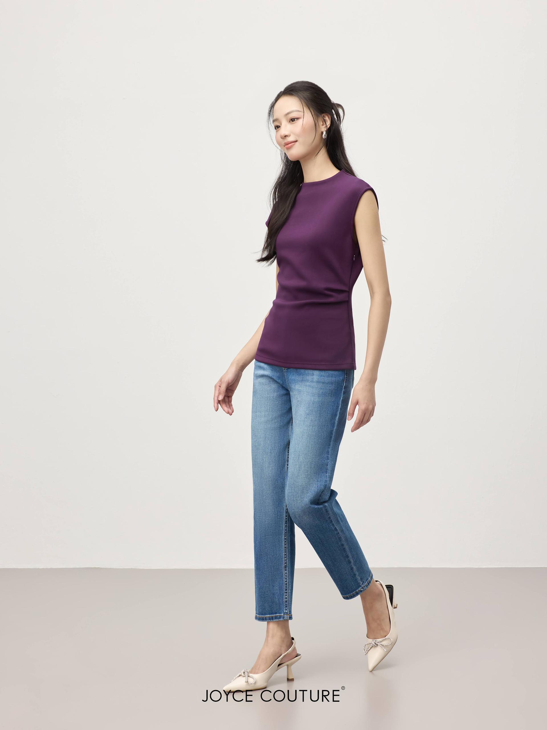 无袖不对称上衣 T0070