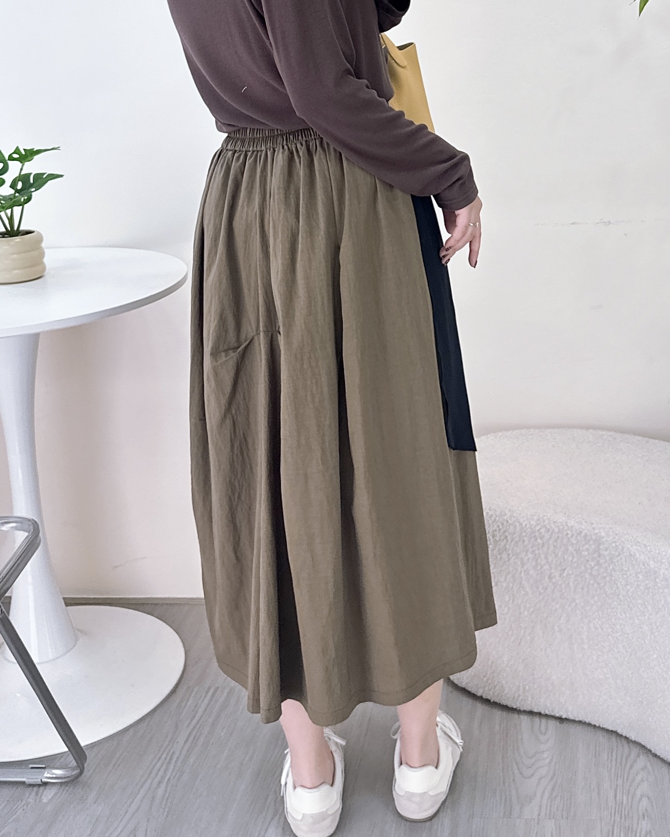 舒服薄身拼雪紡裙褲 3色