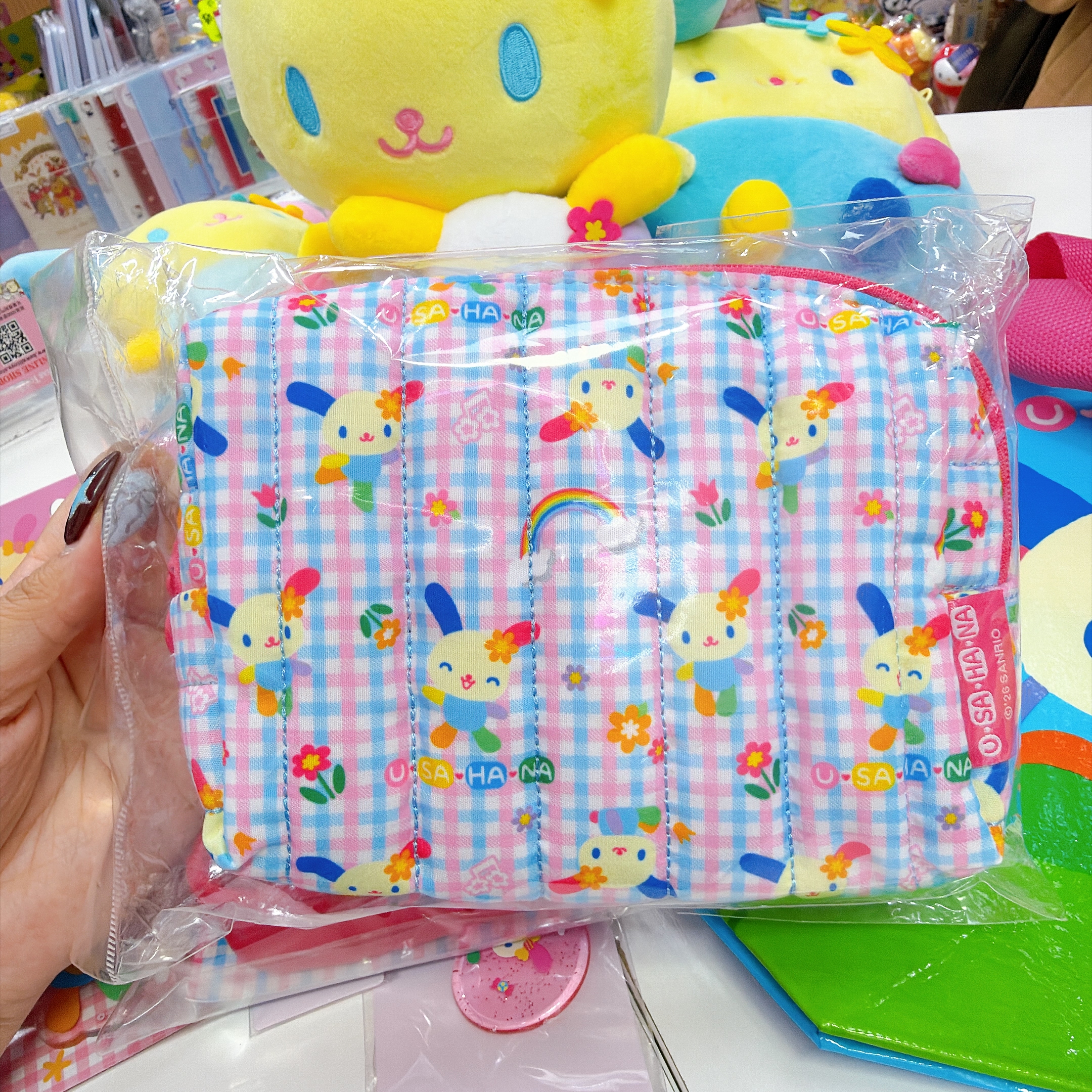 韓國直送韓國限定usahana pop up store格棉拉鏈袋