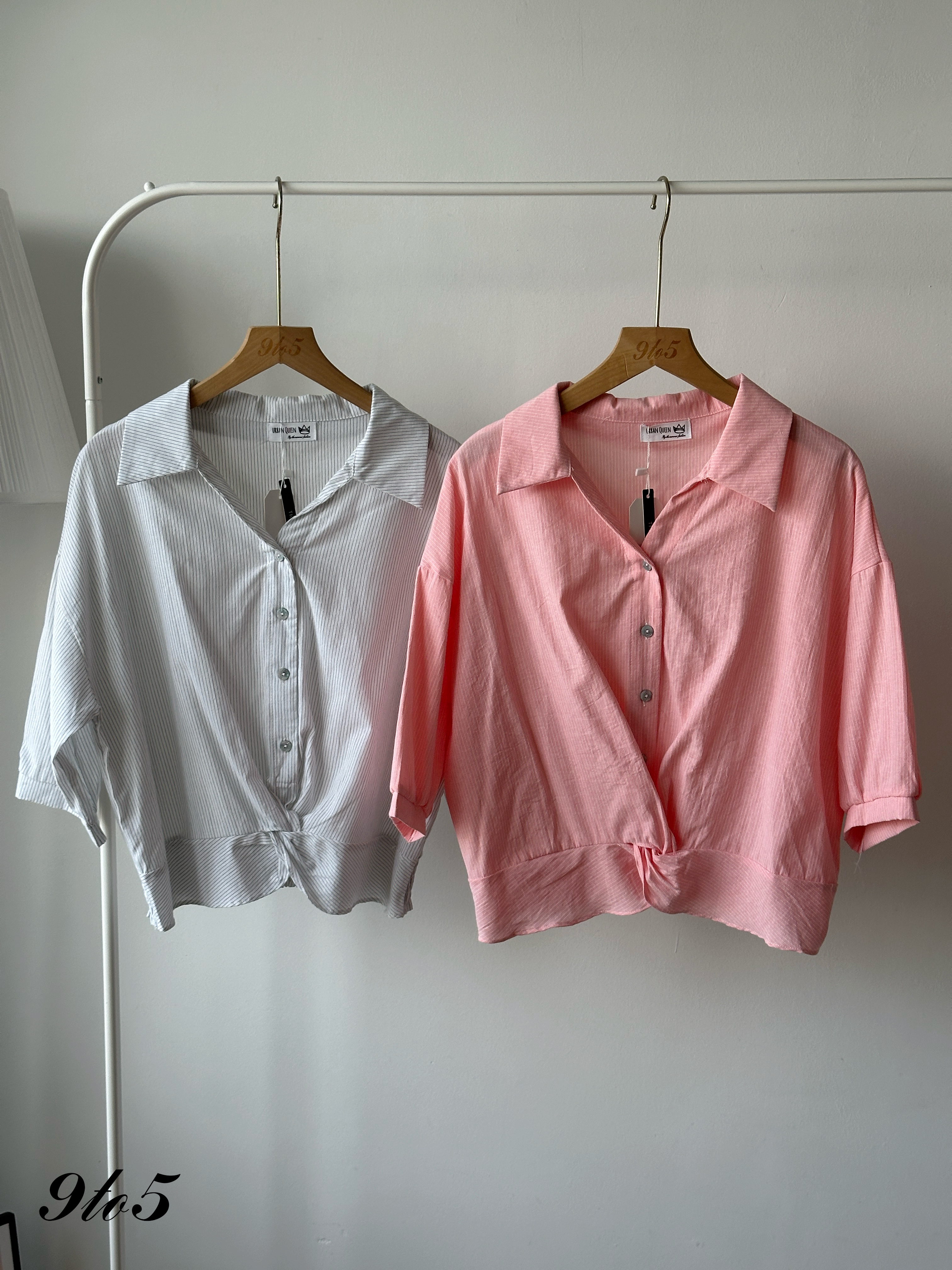 T4338 Half Sleeve Stripe Shirt - 4 Colors 