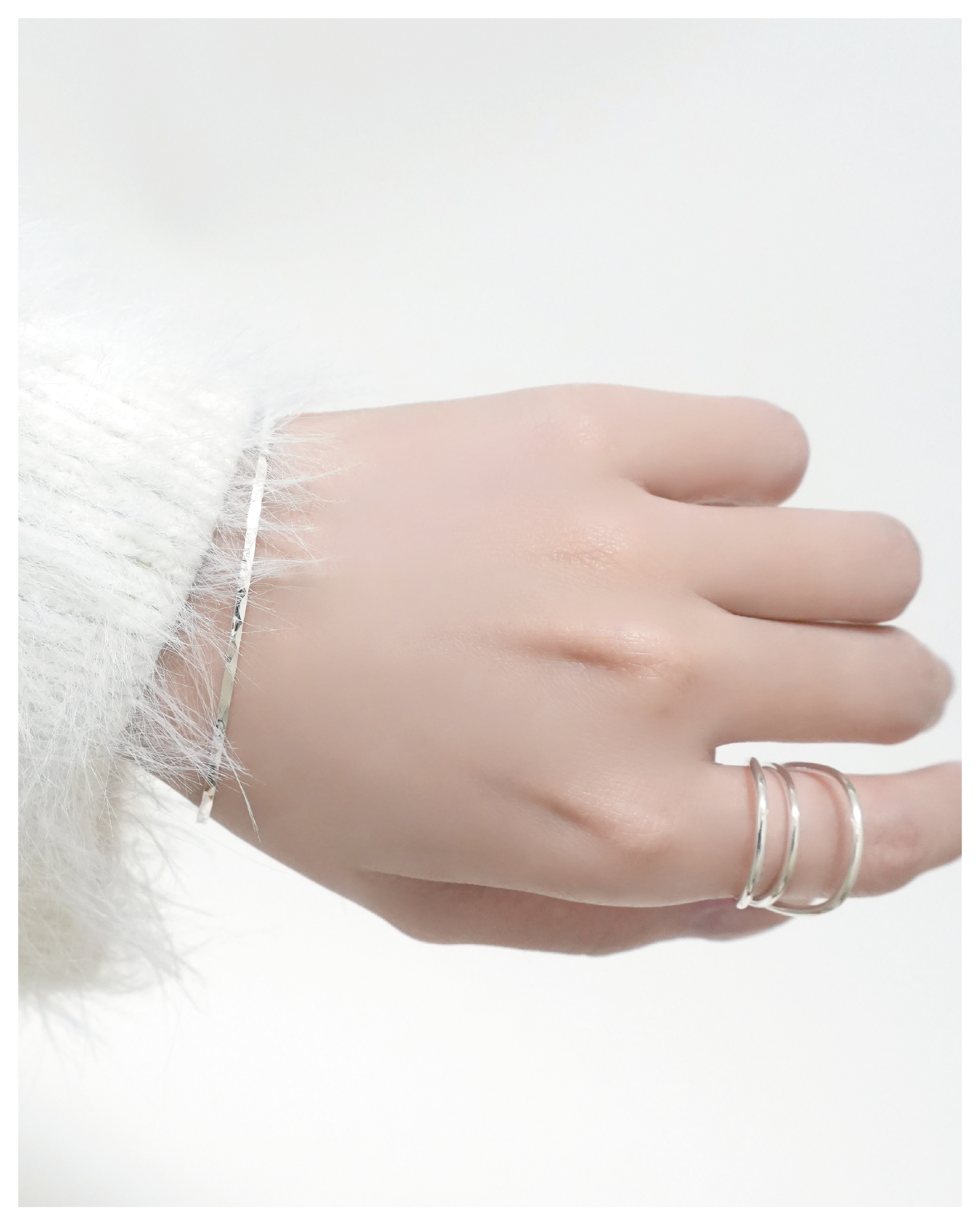 Ultra Fine Wavy Cuff Bracelet