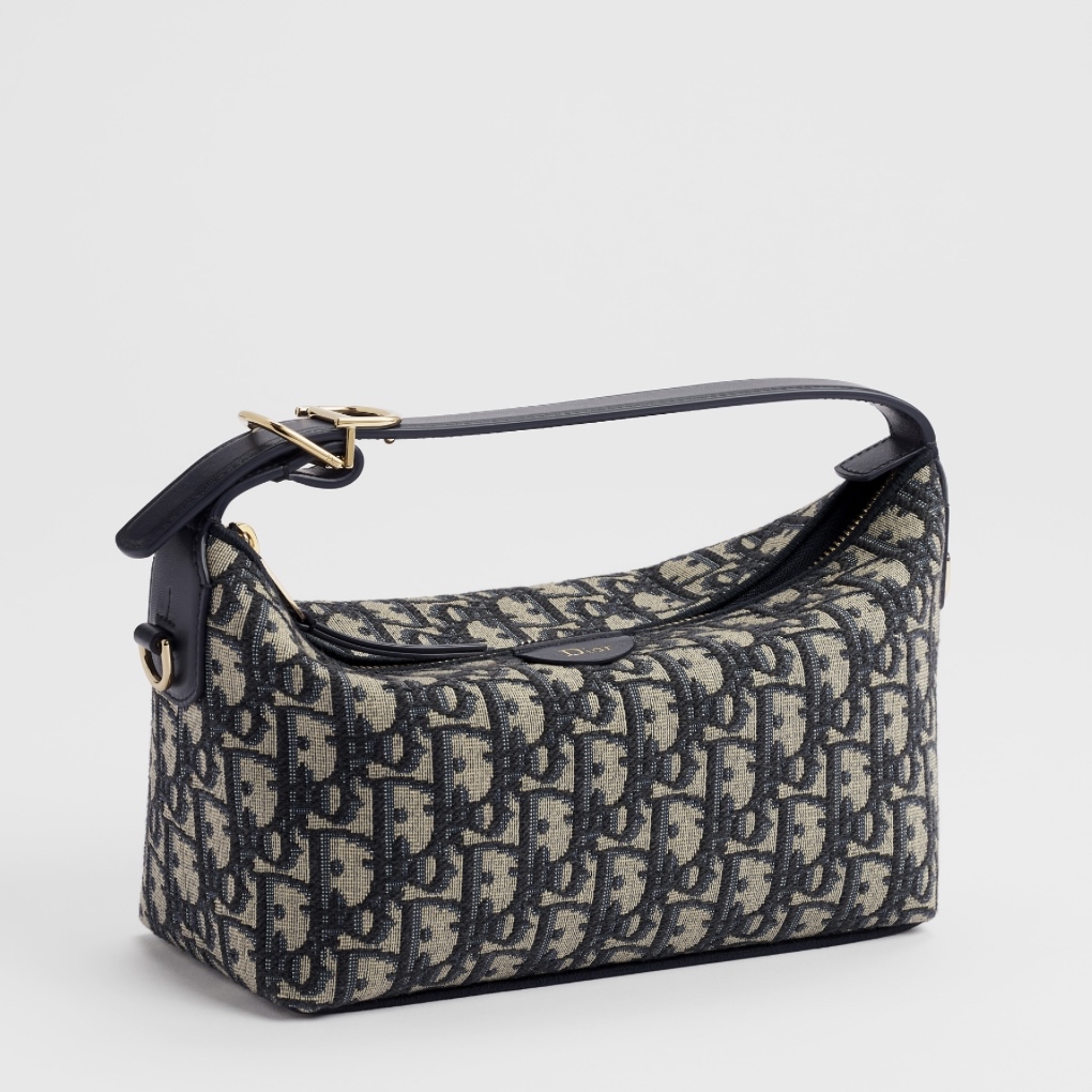Dior Nomad 小袋 藍色 Dior Oblique 緹花