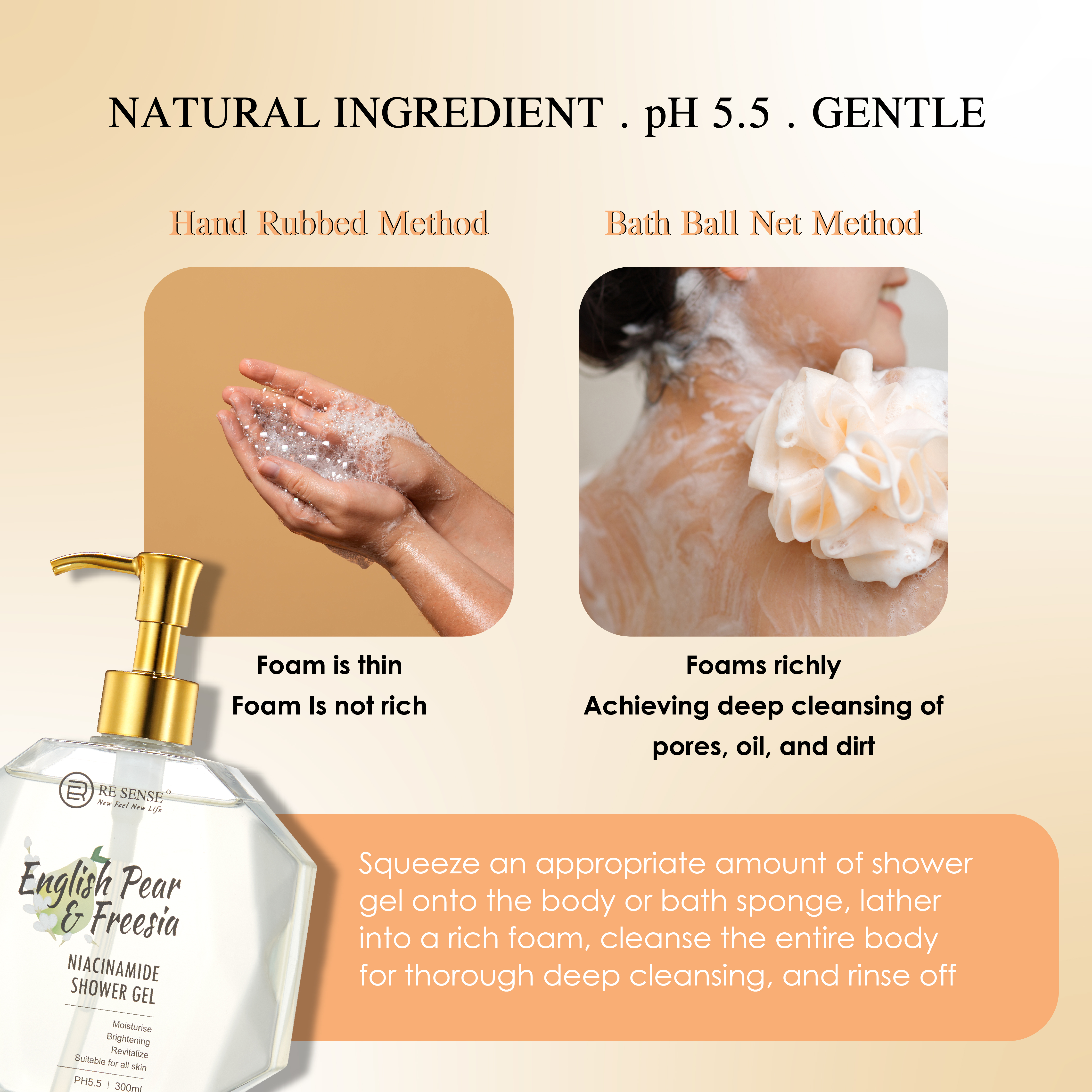 English Pear & Freesia Niacinamide Shower Gel (300ml)