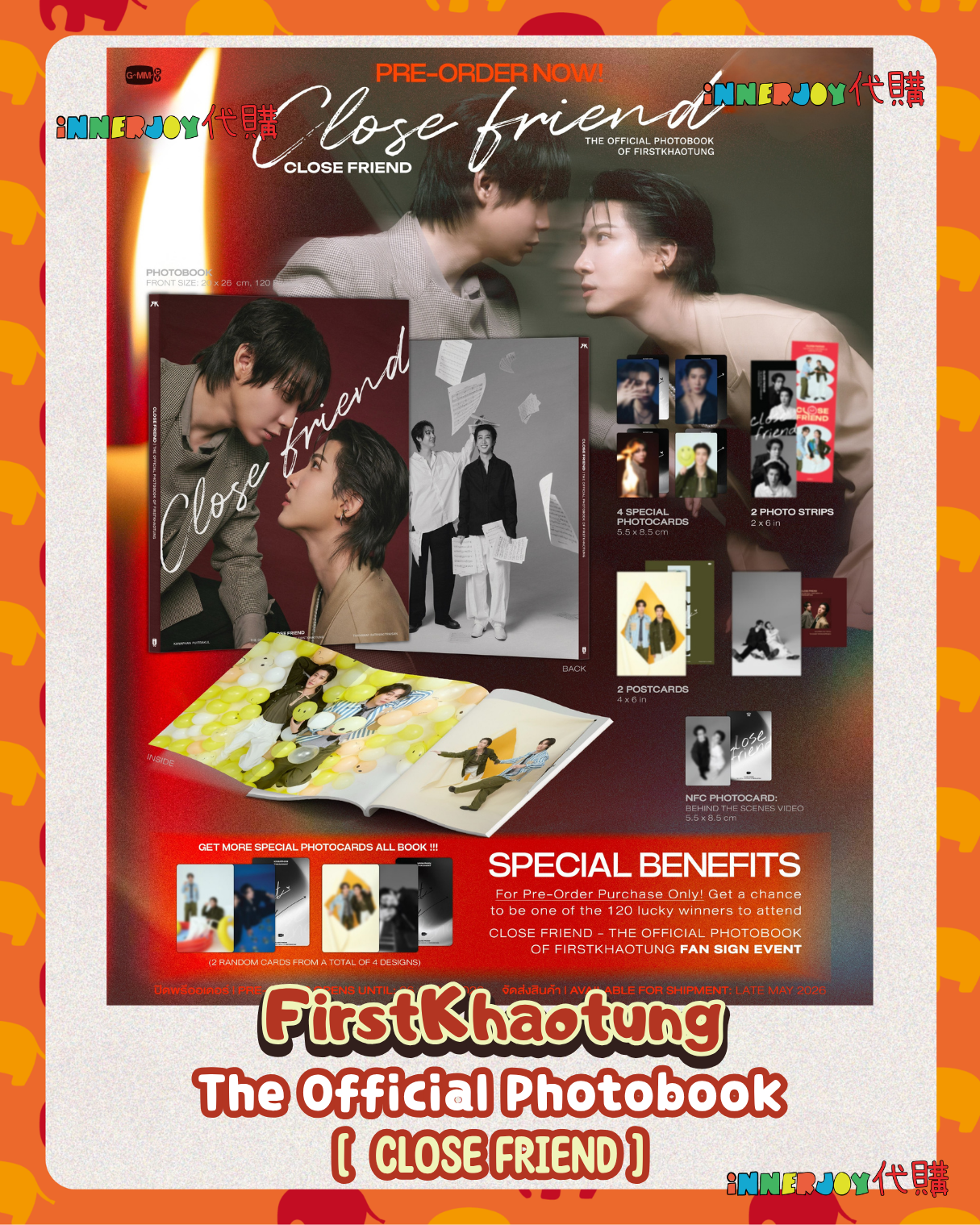 預購 | FirstKhaotung - The Official Photobook of FirstKhaotung 【 Close Friend 】第二本官方寫真集