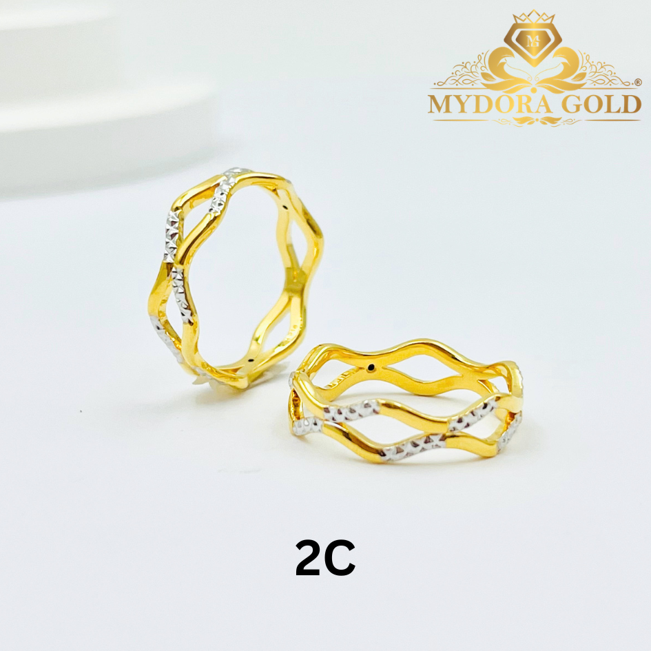 MYDORA Cincin Wave Mirror Minimalist (5G) l EMAS 916/22K