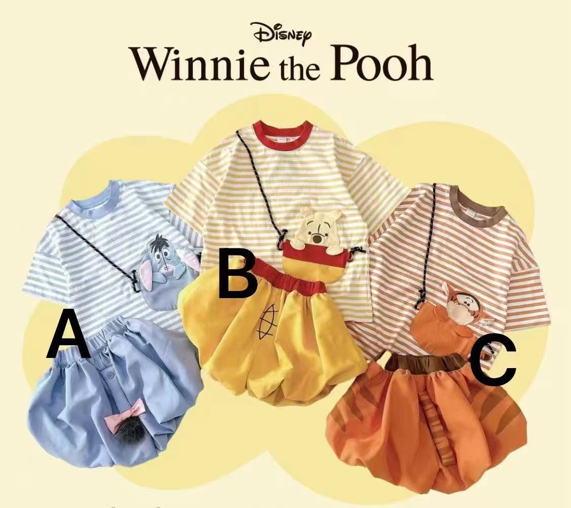 日單-預訂迪士尼間條上衣+燈籠褲套裝（貨期6月中～下旬）