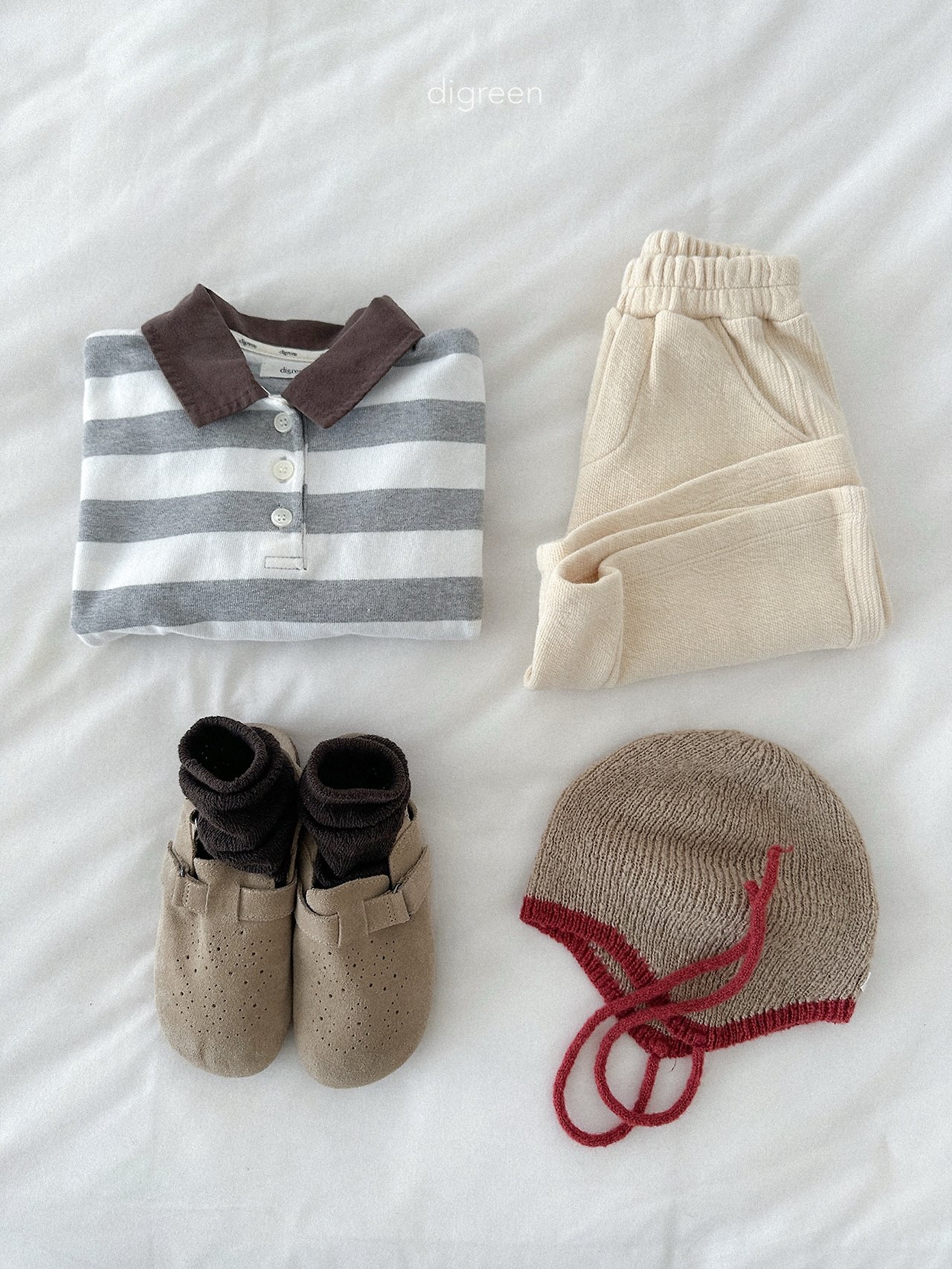 Digreen | striped collar mtm 