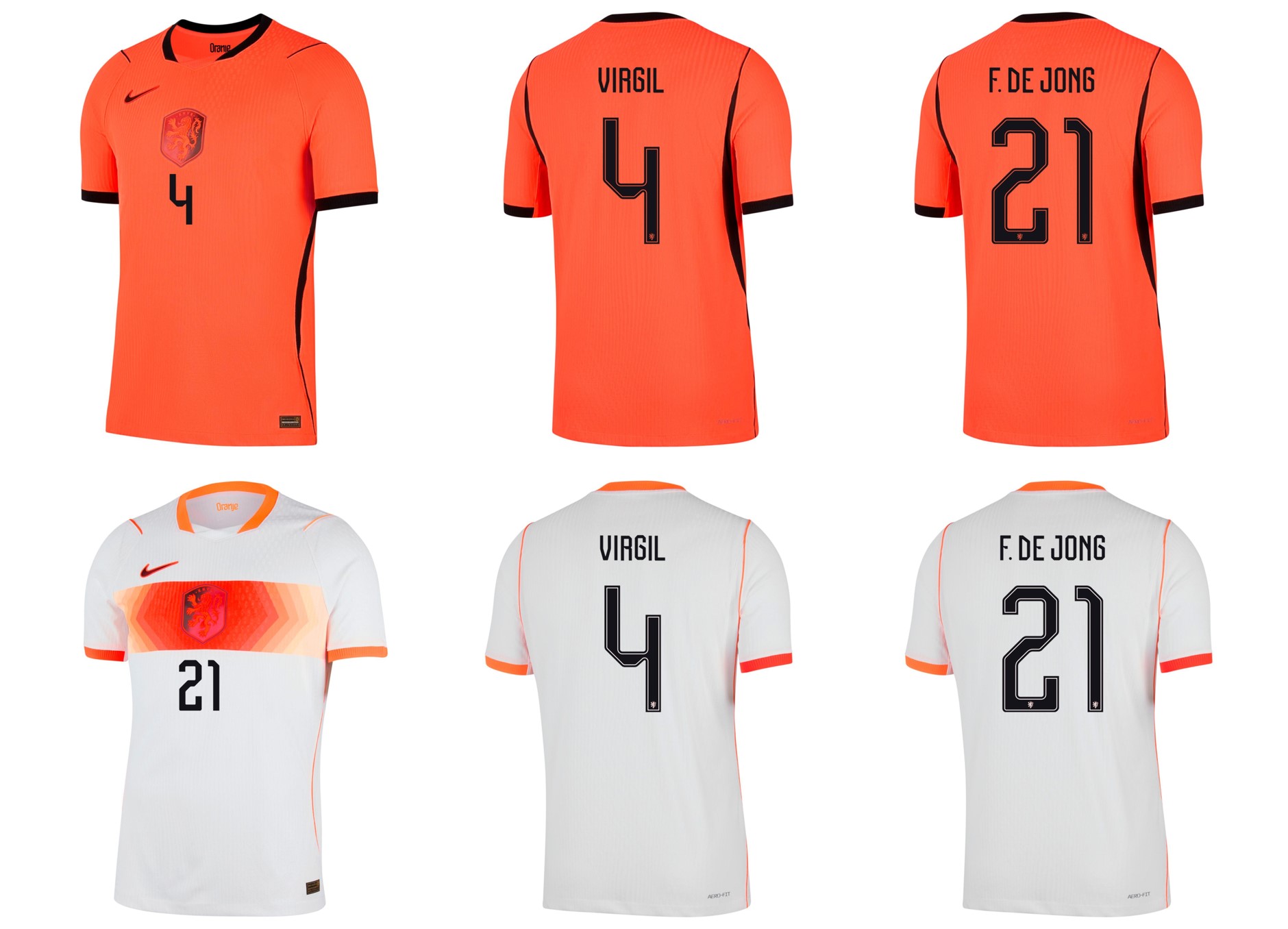 Nike Netherlands 荷蘭 2026-27 女裝作客球迷版球衣 (可加印字章) IB4589