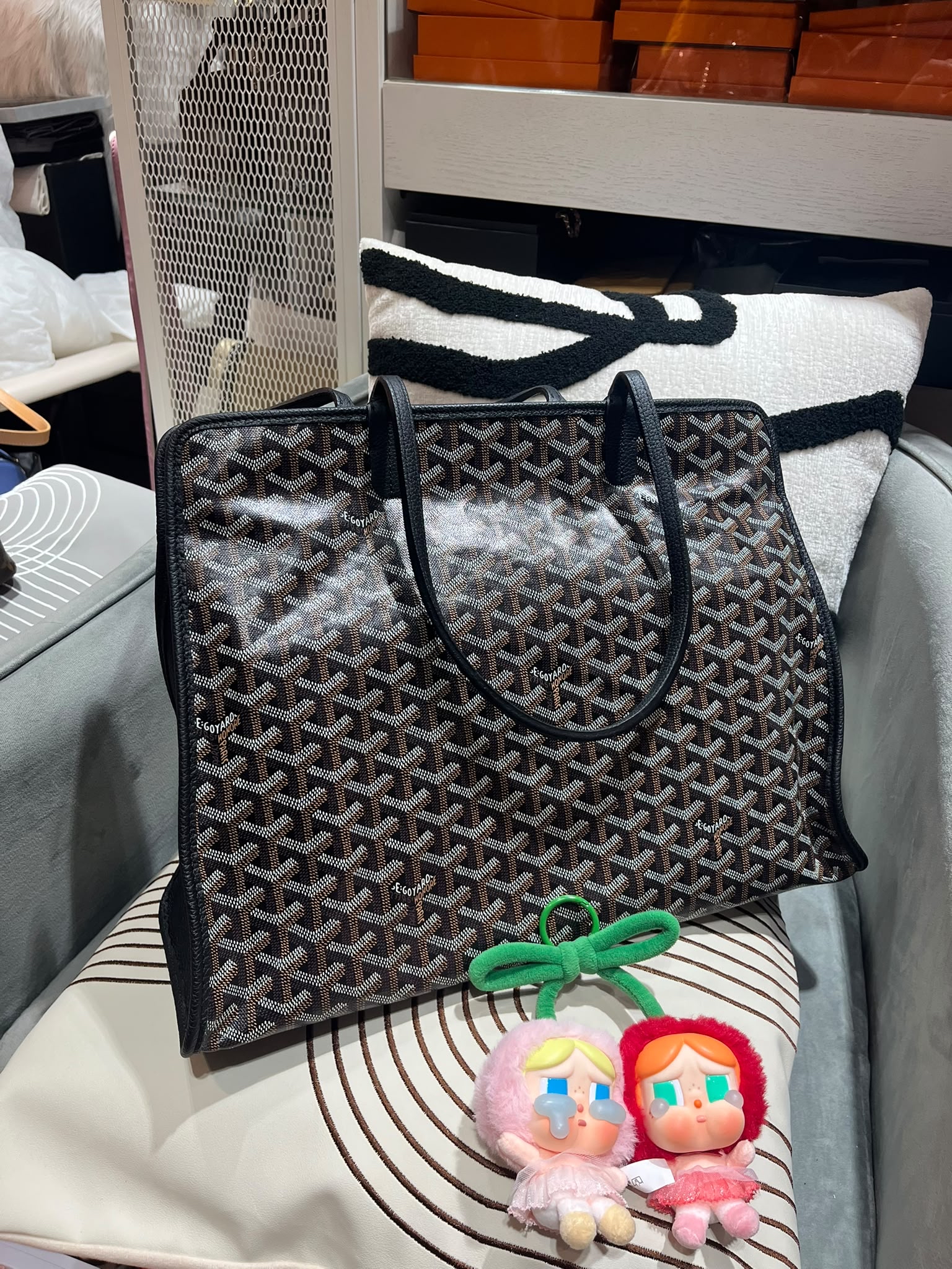 Goyard hardy pm tote bag noir 100%Authentic, 98%new  ✅收據✅pouch ✅塵袋 