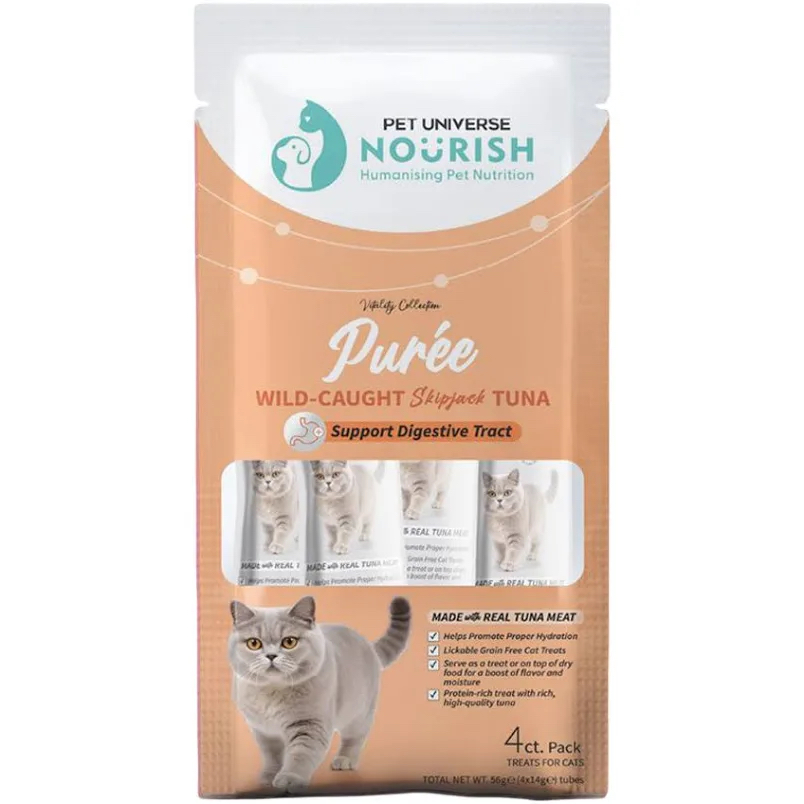 PET UNIVERSE NOURISH - 腸胃配方 貓條(野生吞拿魚) 14gx4條