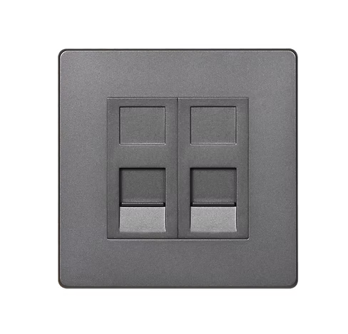 MK Aria 太空灰 CAT3電話+CAT5E數據插座