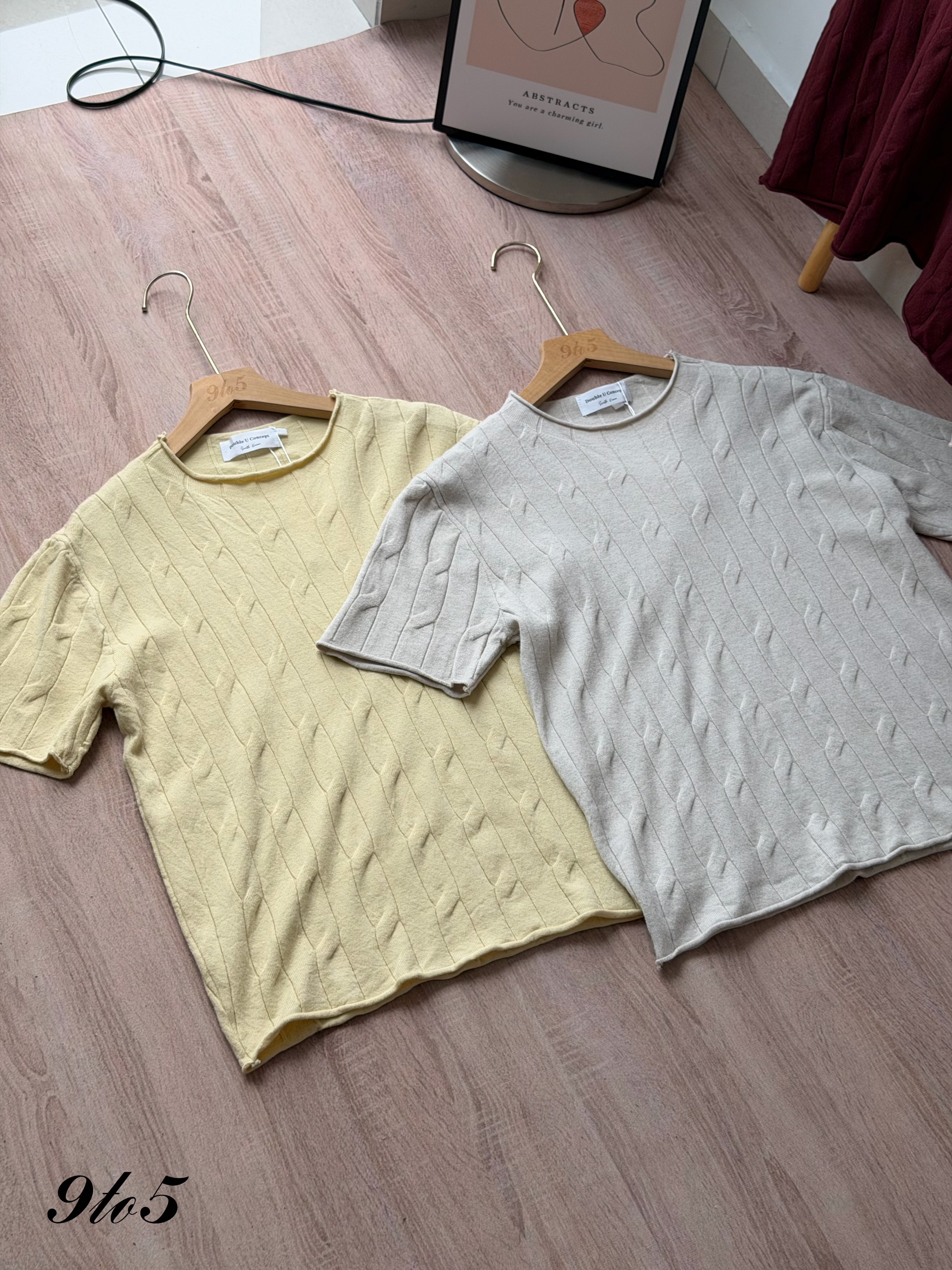 T4999 Mock Neck Cable Knit Top - 4 Colors 