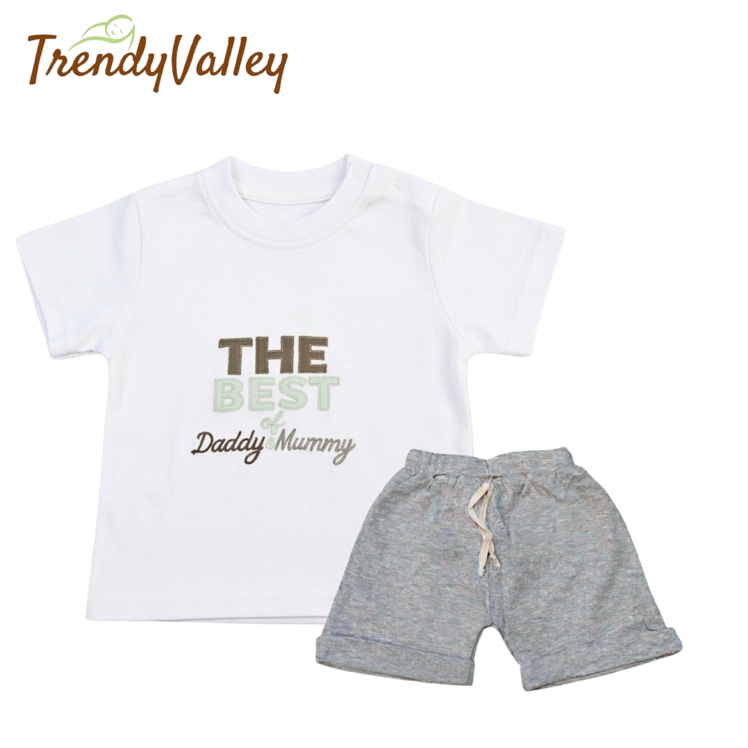 Trendyvalley Organic Cotton Short Sleeve Short Pant (The Best)