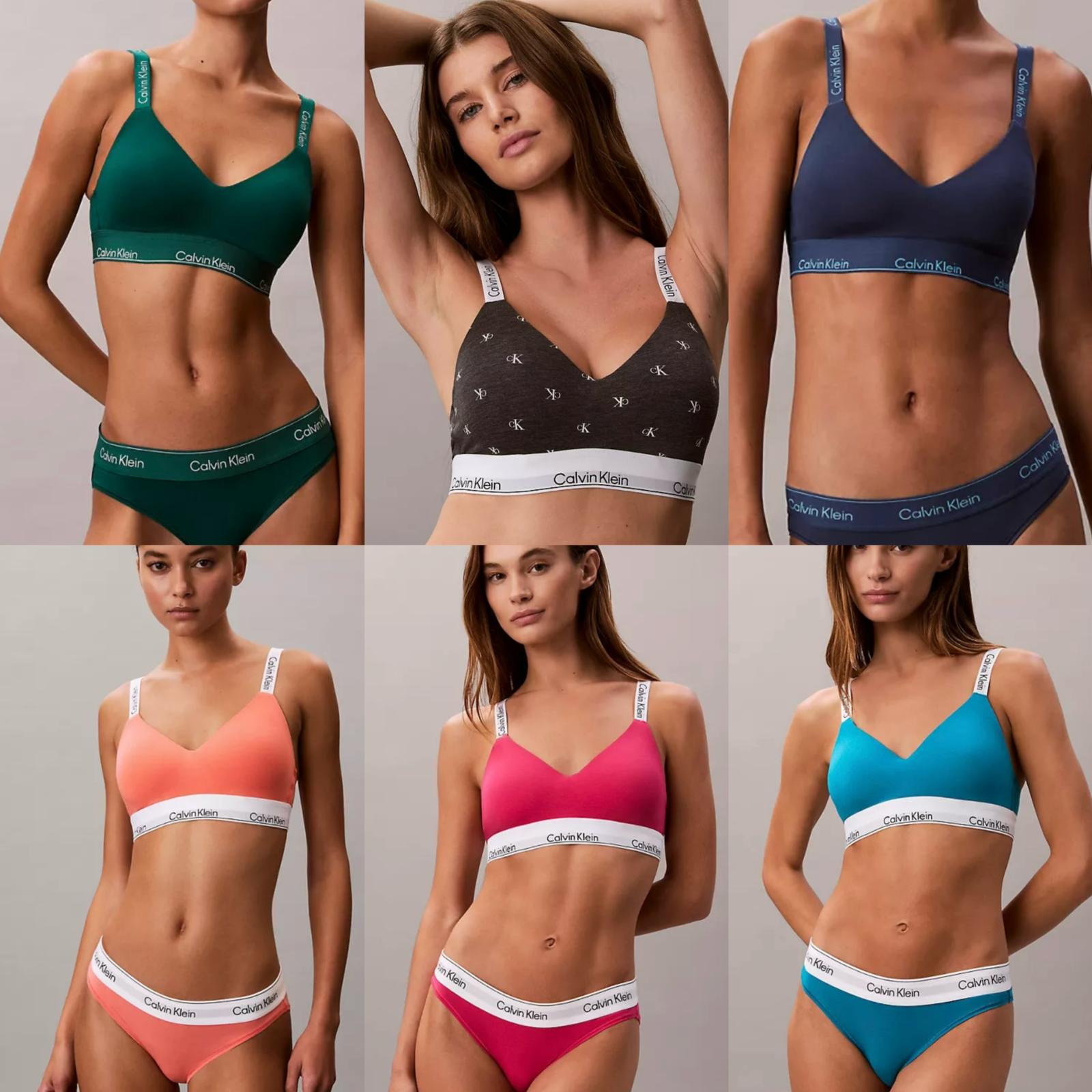 Ck Icon Cotton Modal Lightly Lined Bralette 